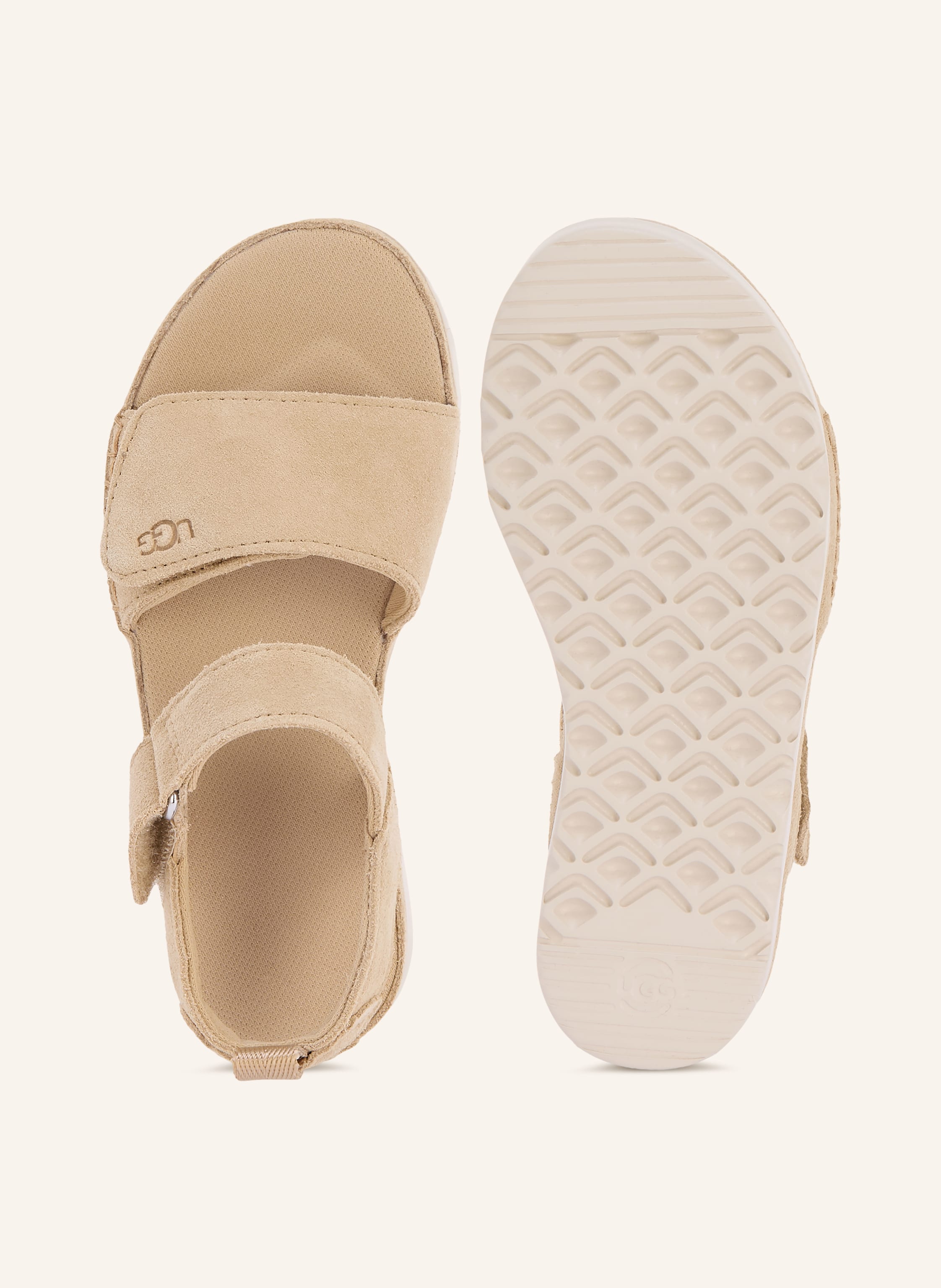 Thumbnail - Ugg Plateau-Sandalen Goldenstar beige