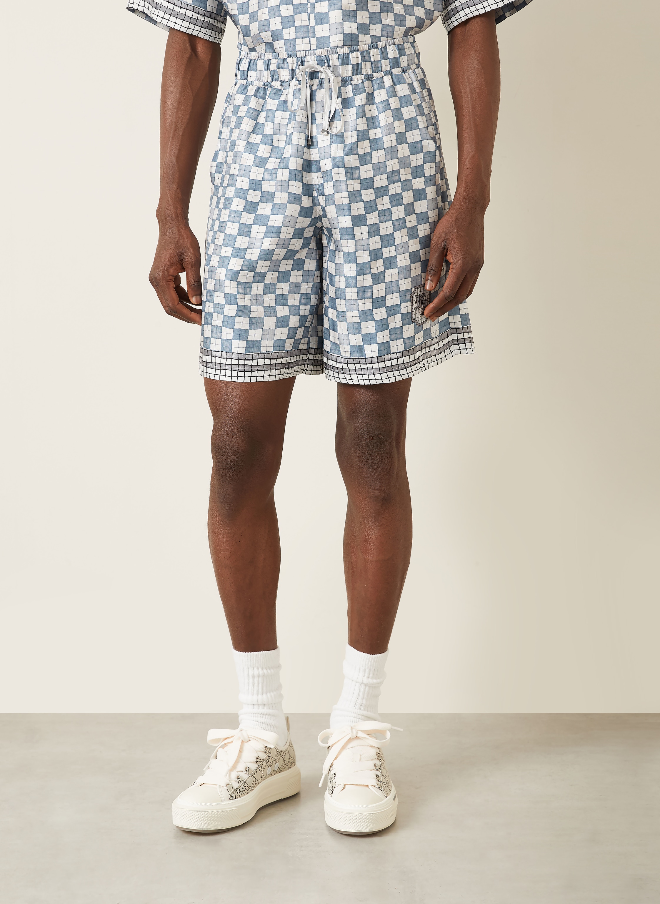 Thumbnail - Amiri Seidenshorts blau