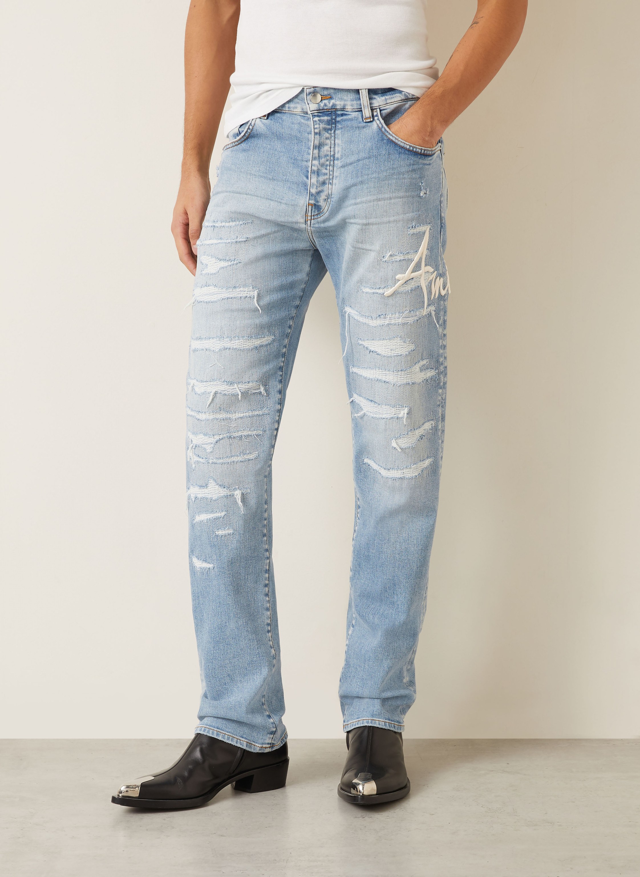 Thumbnail - Amiri Jeans Slim Fit blau
