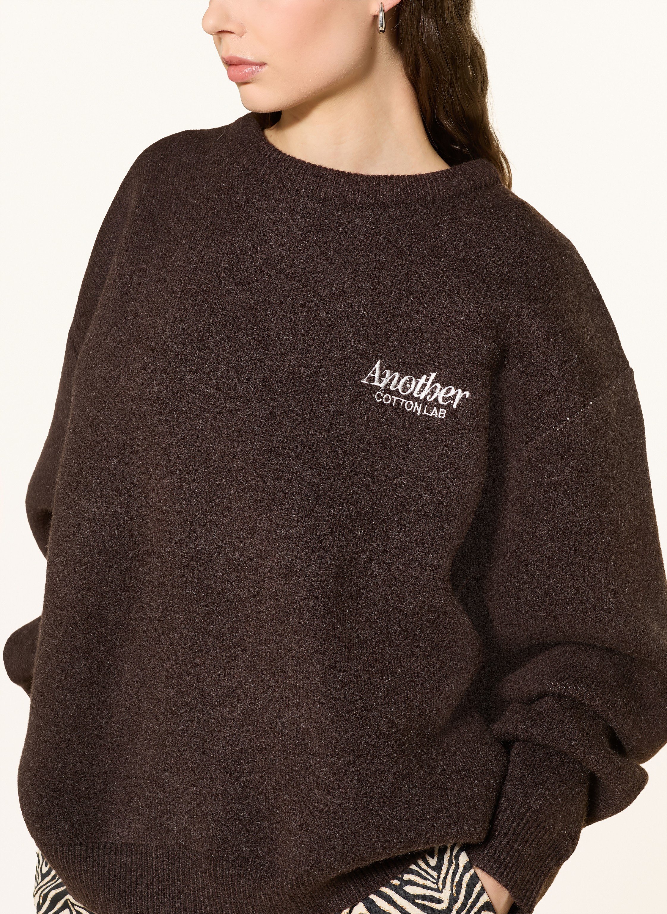 Thumbnail - Another Cotton Lab Oversized-Pullover Wine & Vibe braun