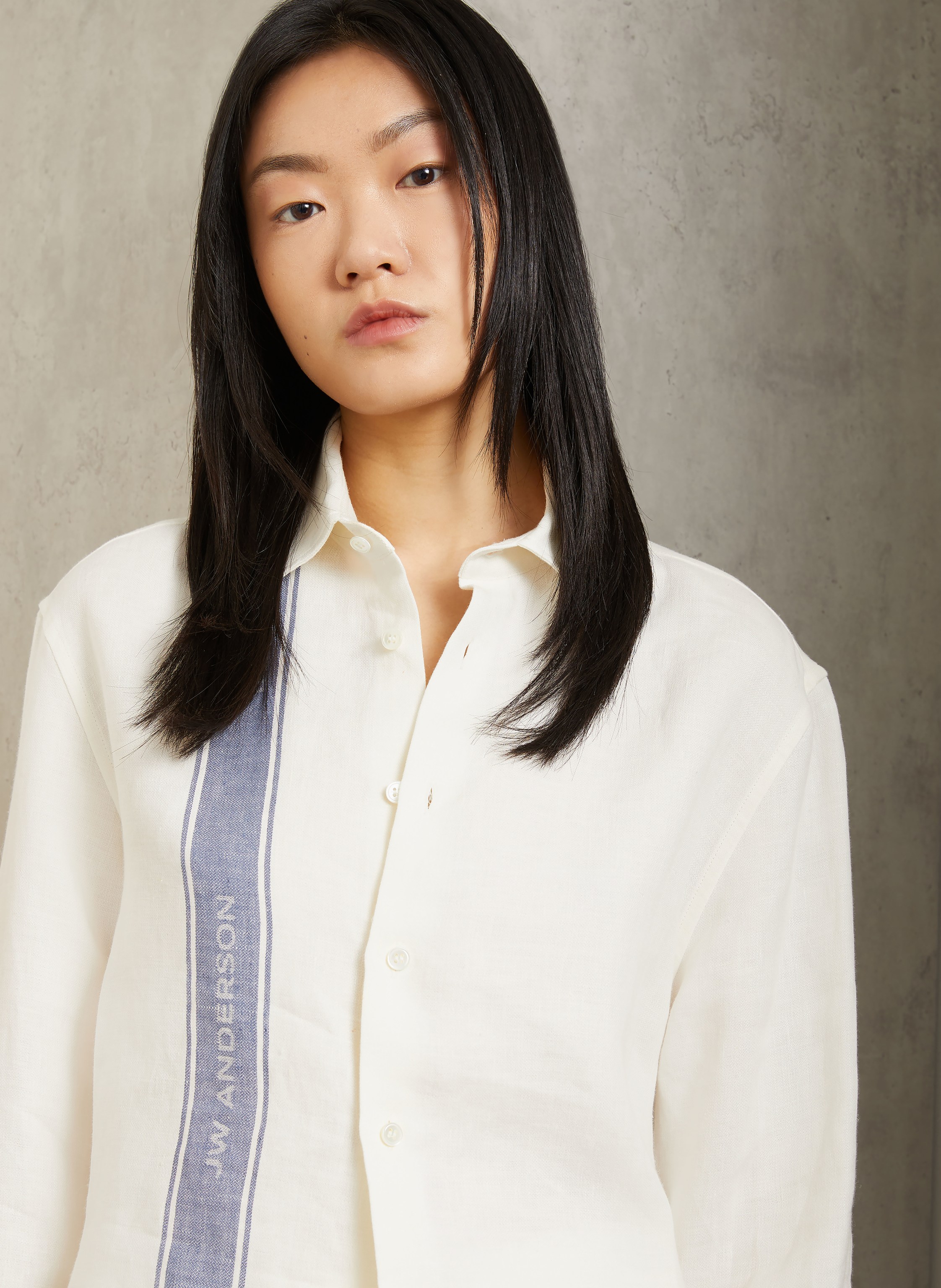 Thumbnail - Jw Anderson Hemdbluse Aus Leinen weiss