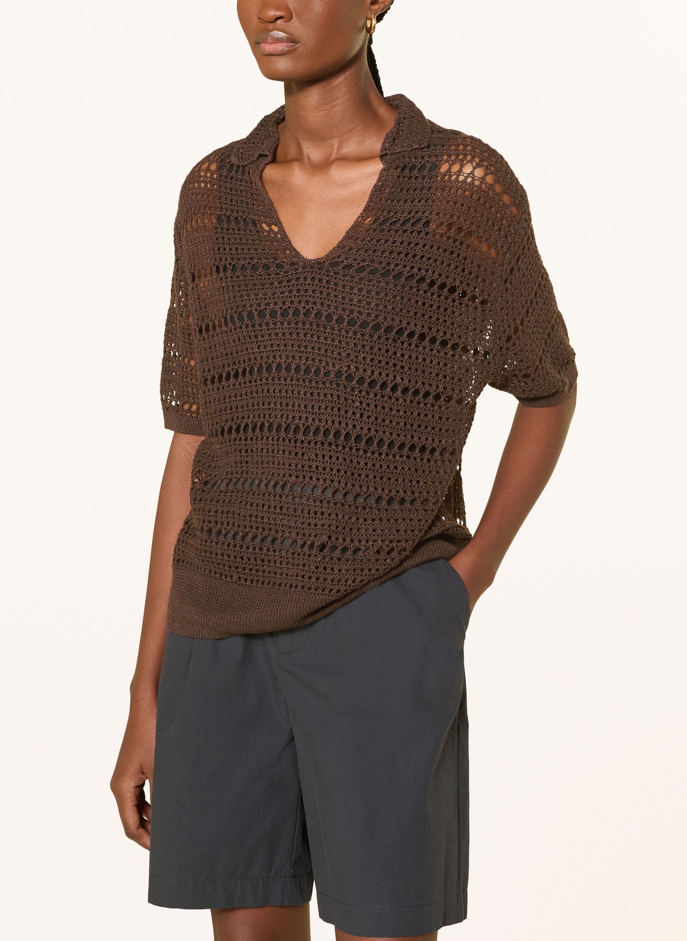 Thumbnail - Darling Harbour Häkelshirt braun