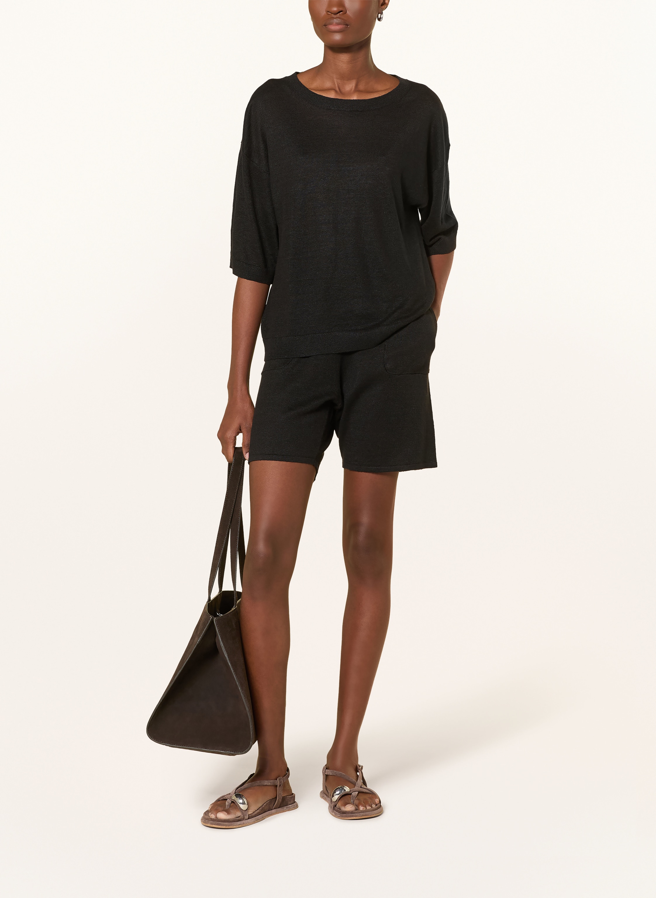 Thumbnail - Darling Harbour Strickshirt schwarz