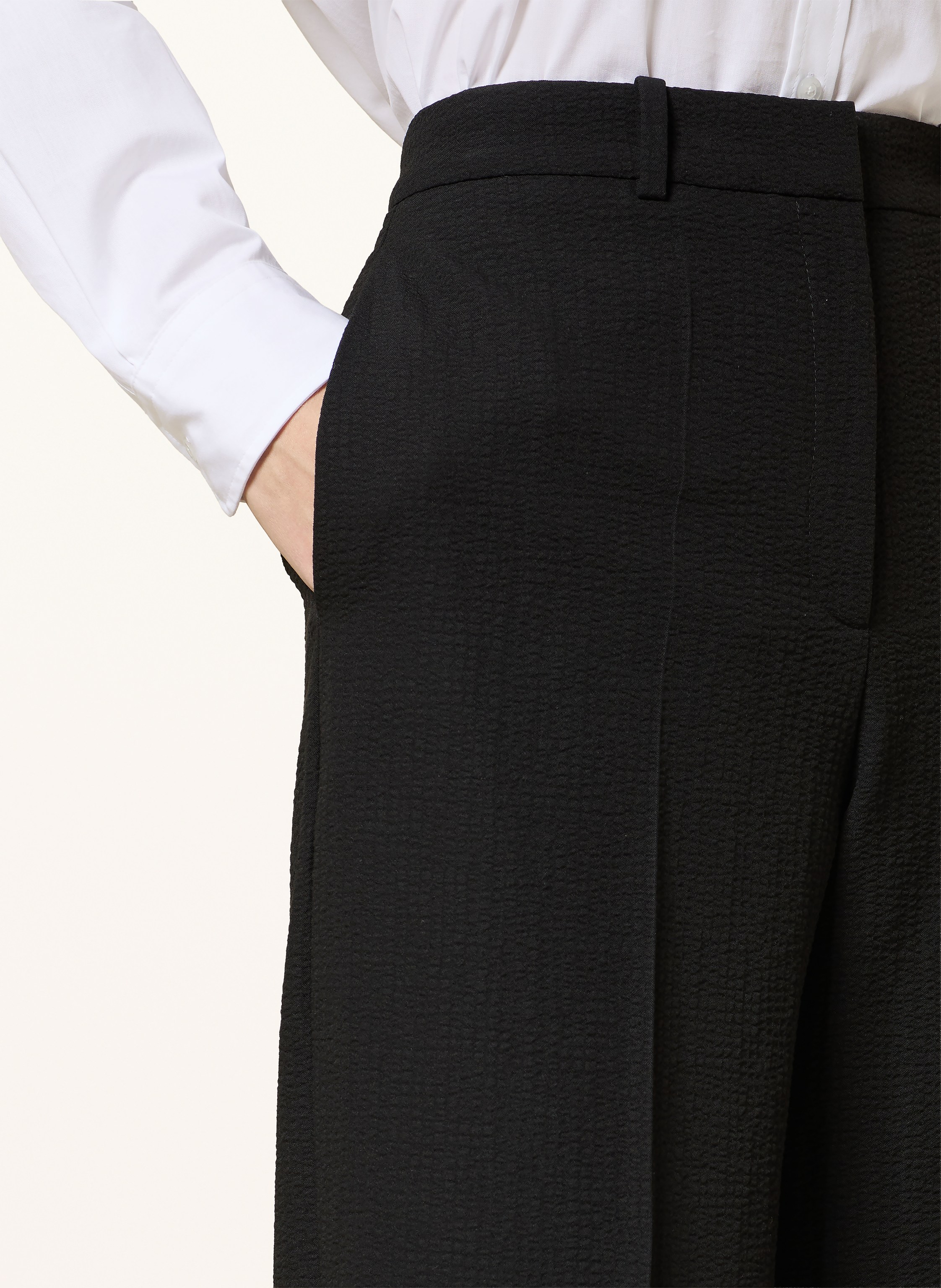 Thumbnail - Hugo Marlenehose Hasmina Aus Musselin schwarz