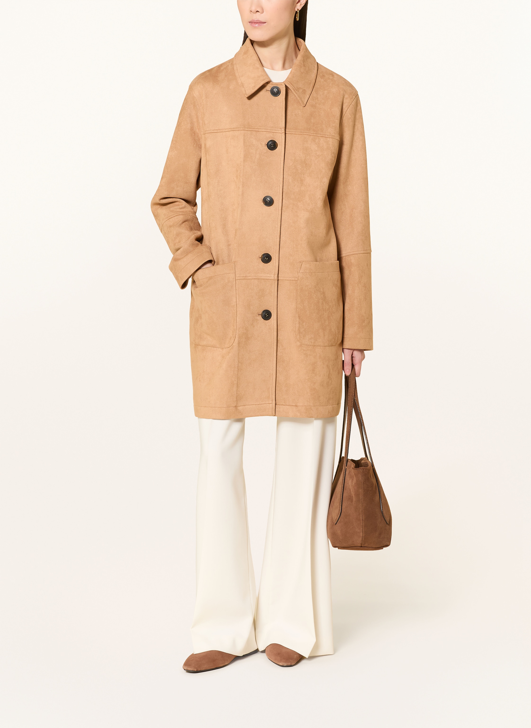 Thumbnail - Fuchs Schmitt Mantel In Lederoptik braun