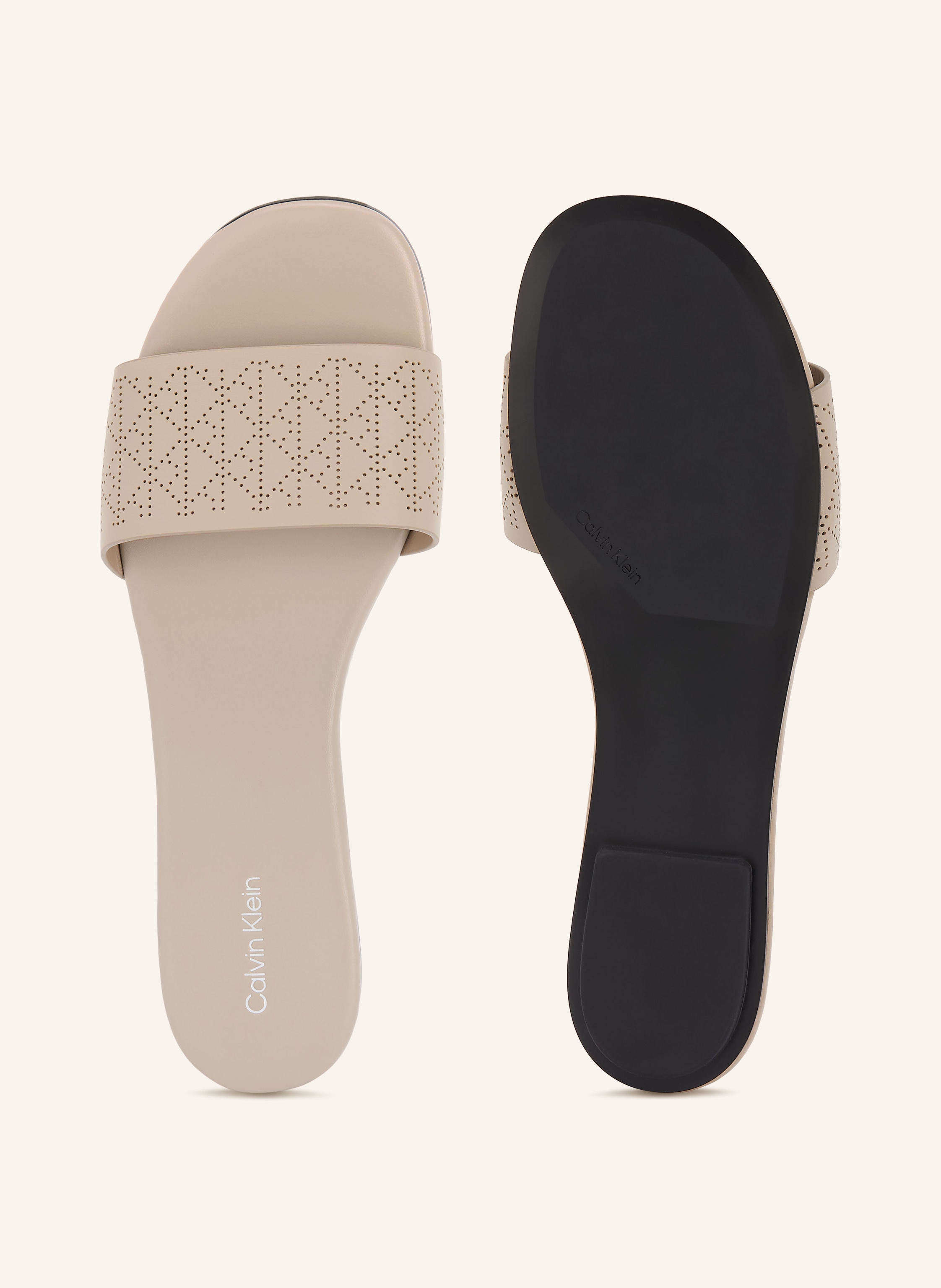 Thumbnail - Calvin Klein Pantoletten beige