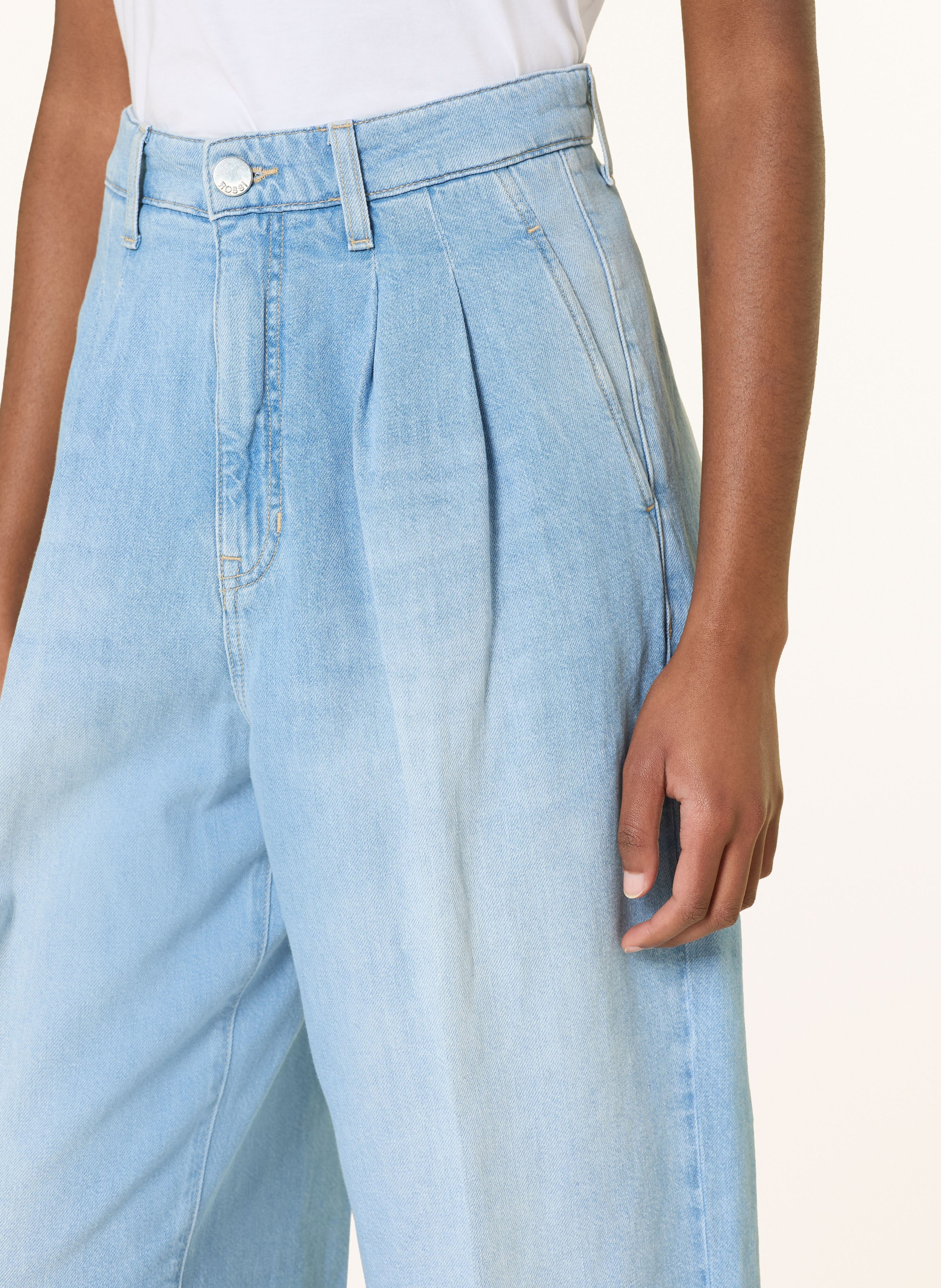 Thumbnail - Rossi Cropped Jeans Noa blau