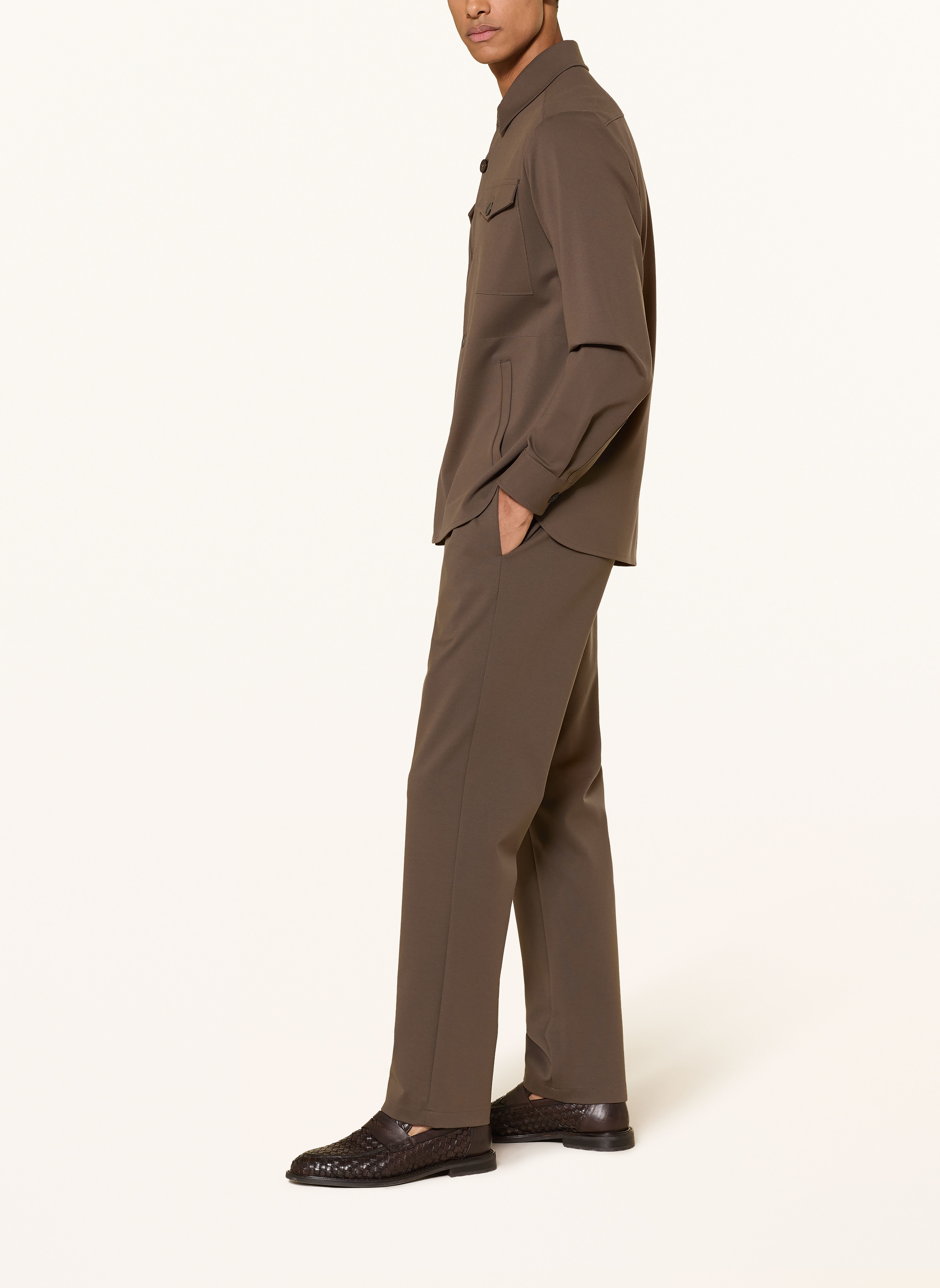 Thumbnail - Harris Wharf London Chino Regular Fit beige