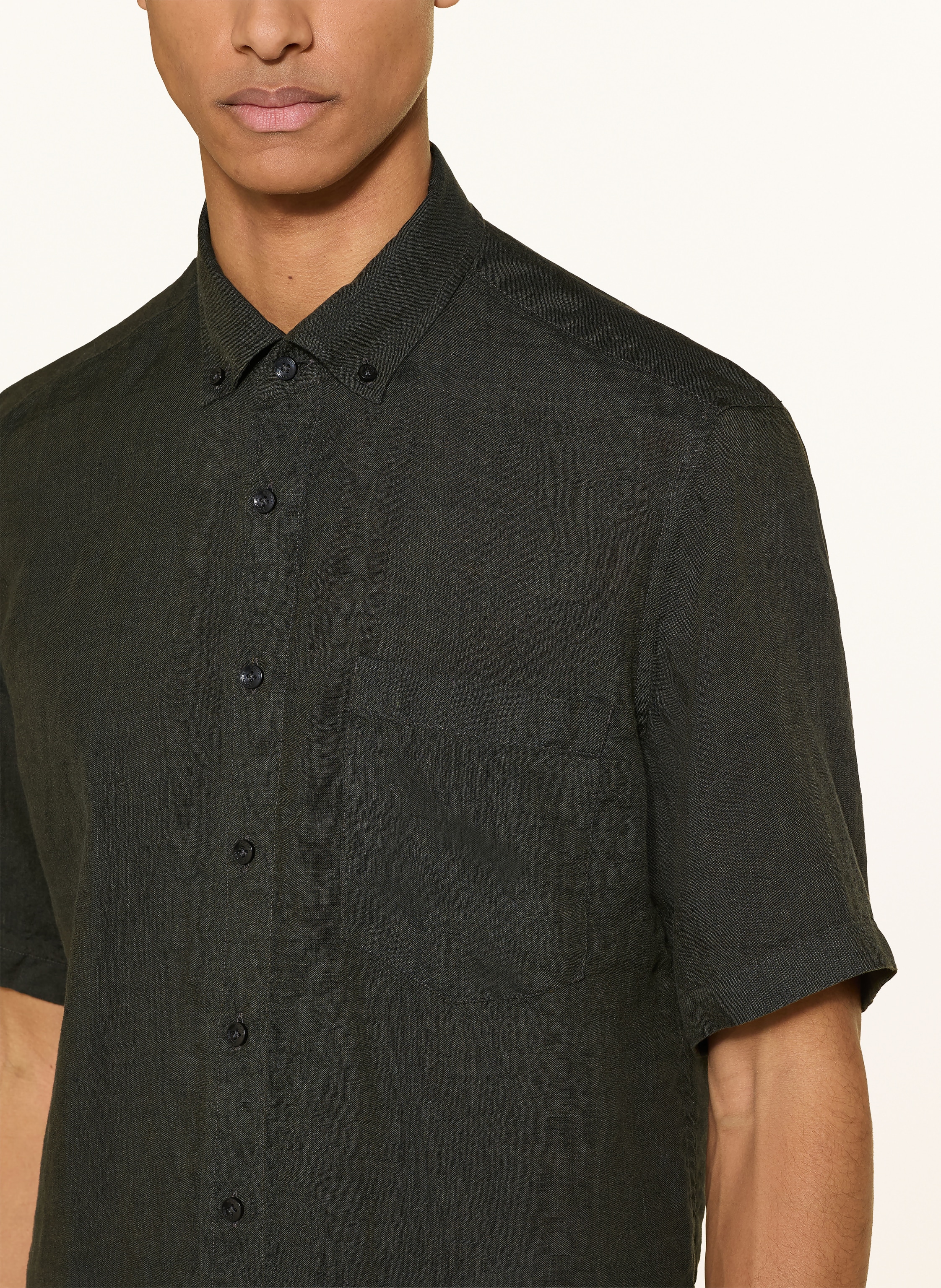 Thumbnail - Bogner Kurzarm-Hemd Lykos-5 Comfort Fit Aus Leinen gruen