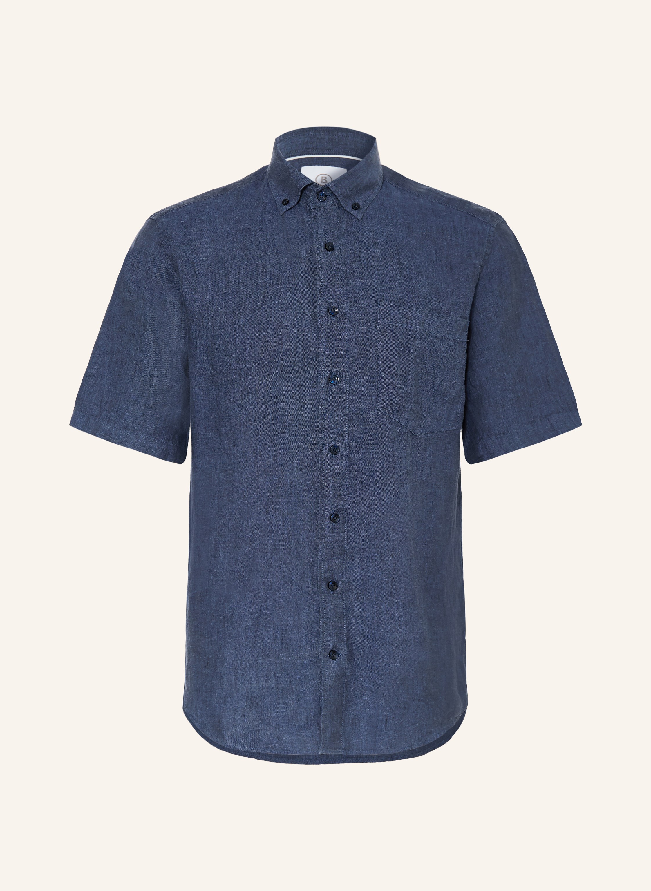 Bogner Kurzarm-Hemd Lykos-5 Comfort Fit Aus Leinen blau