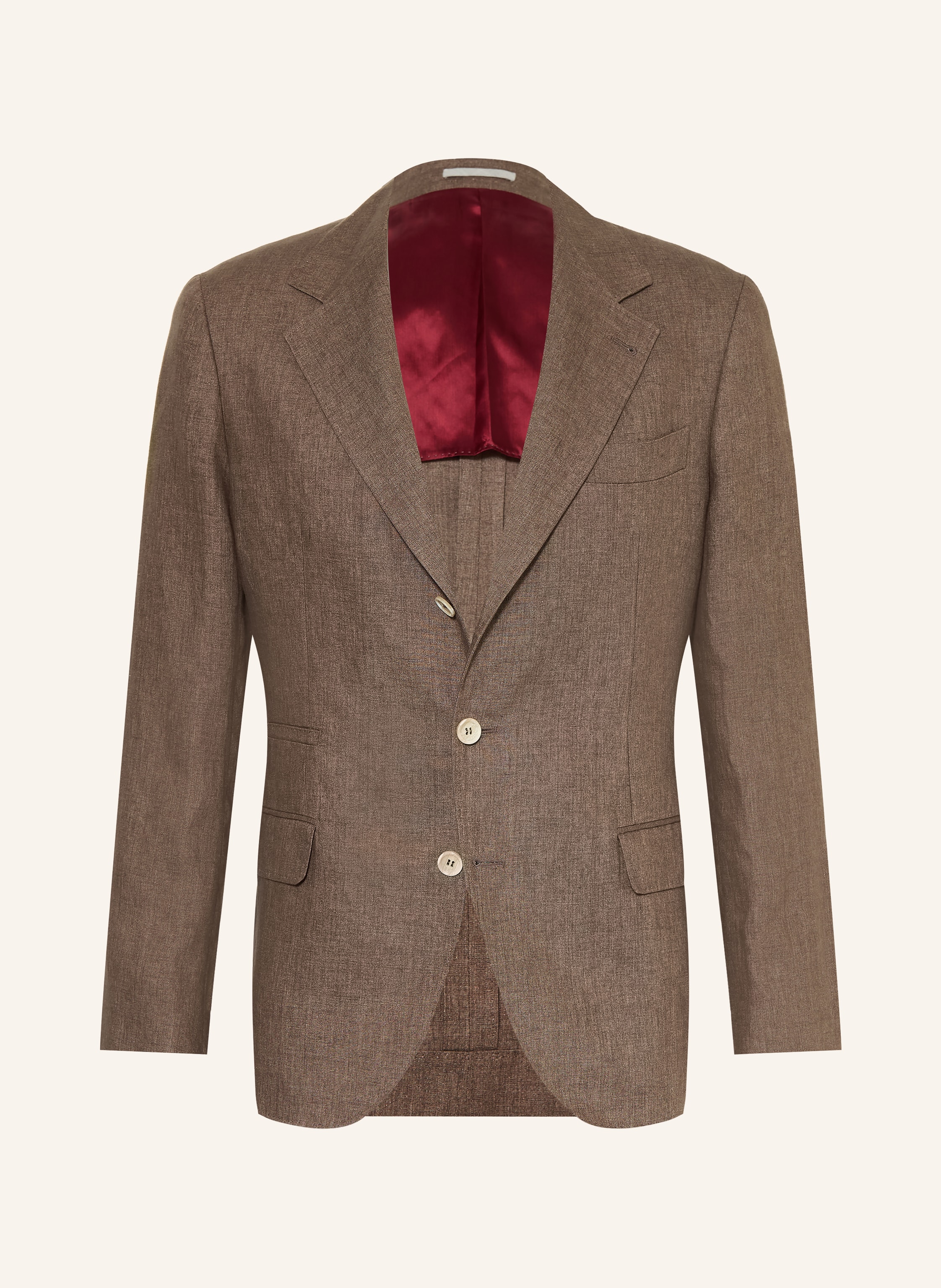 Brunello Cucinelli Brunello Cucinelli Anzugsakko Extra Slim Fit Aus Leinen braun in C089 NOCCIOLA