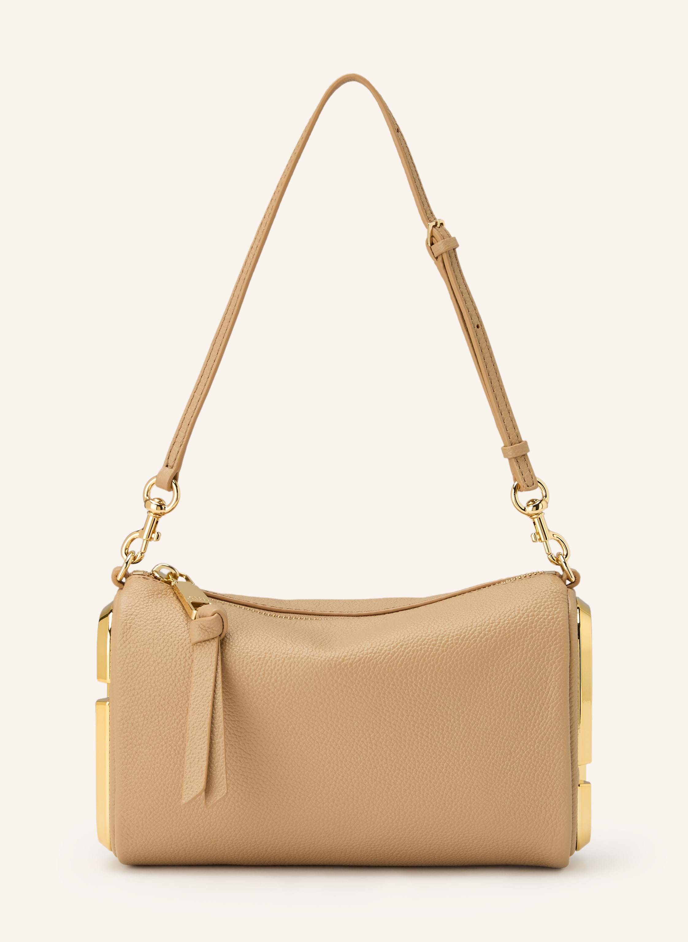 Marc Jacobs Abnehmbarer Schulterriemen. Längenverstellbarer Schulterriemen. Reißverschluss. Innen ein Hauptfach. Label-Details. Genarbtes Leder. Bicolor-Design in camel / gold
