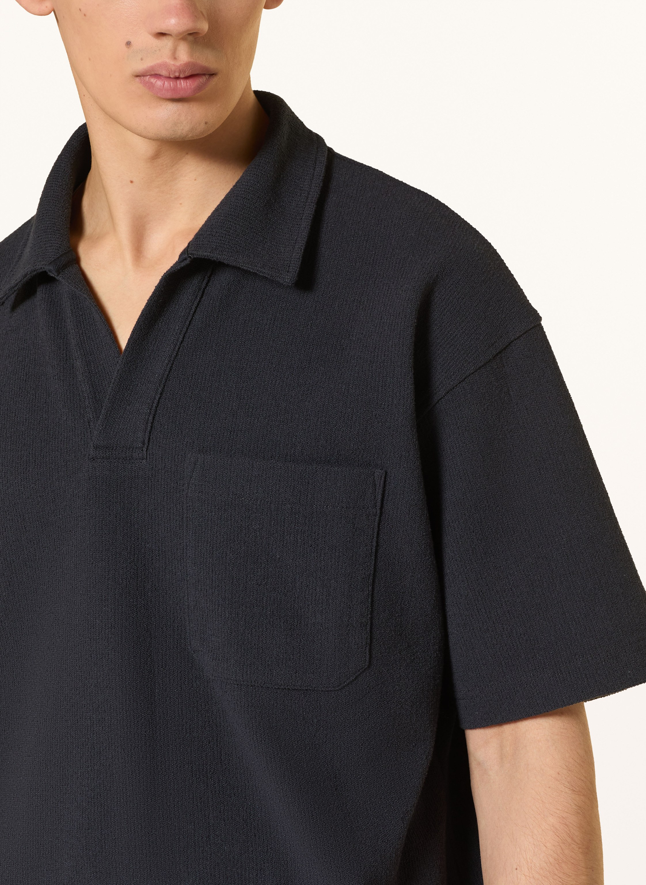 Thumbnail - Frame Frottee-Poloshirt blau