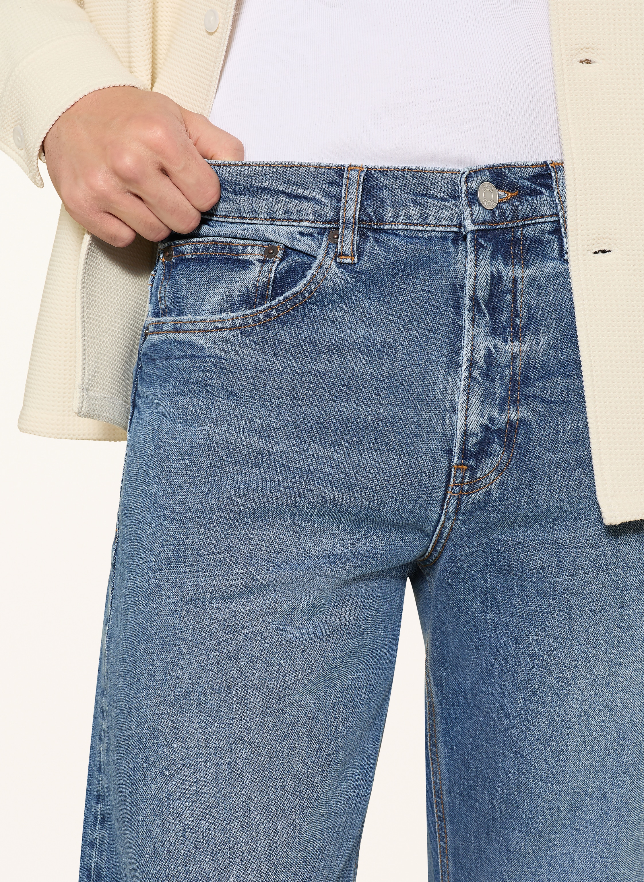 Thumbnail - Frame Jeans The Straight Jean Straight Fit blau