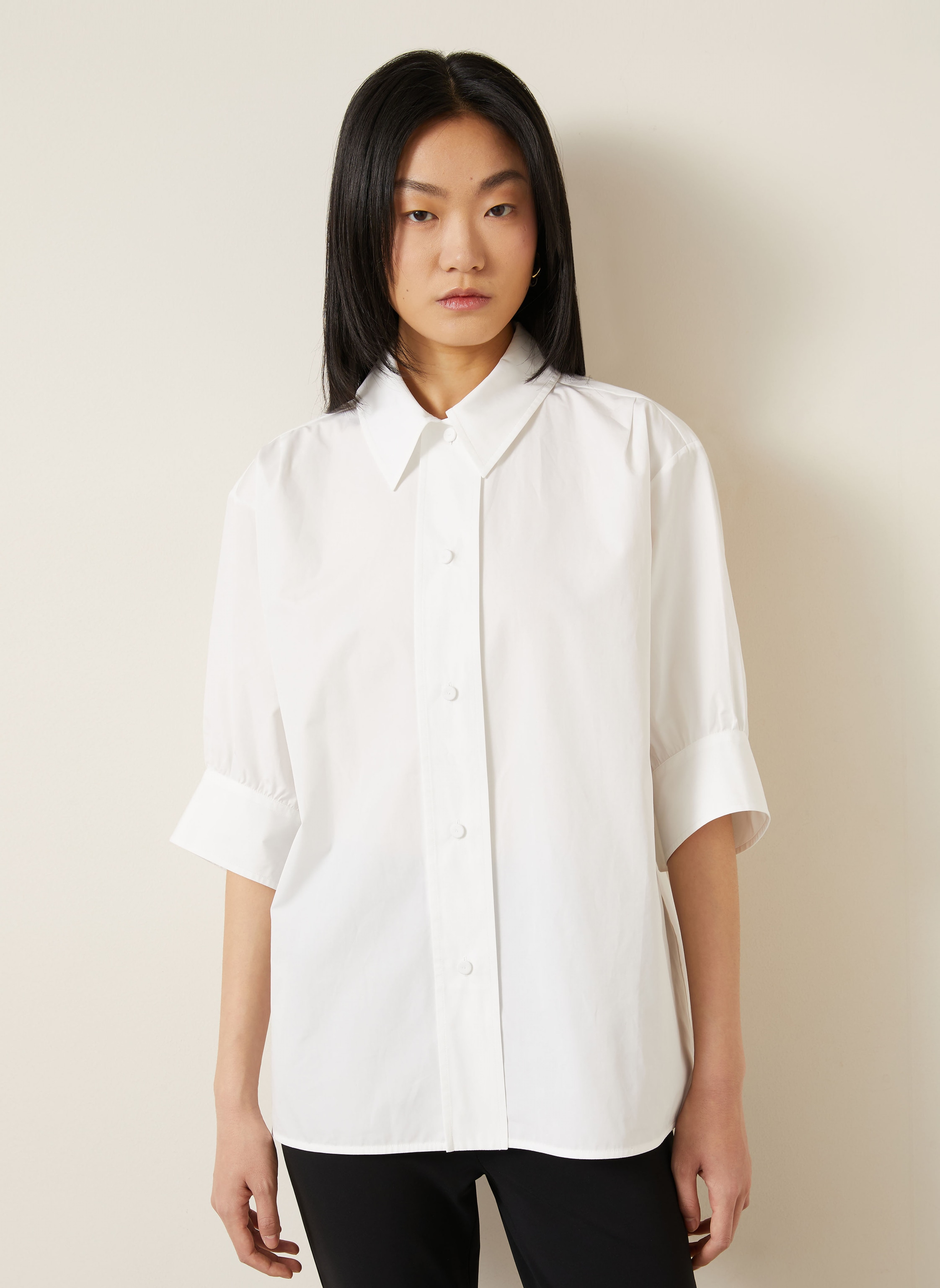 Thumbnail - Jil Sander Hemdbluse Mit 3/4-Arm weiss