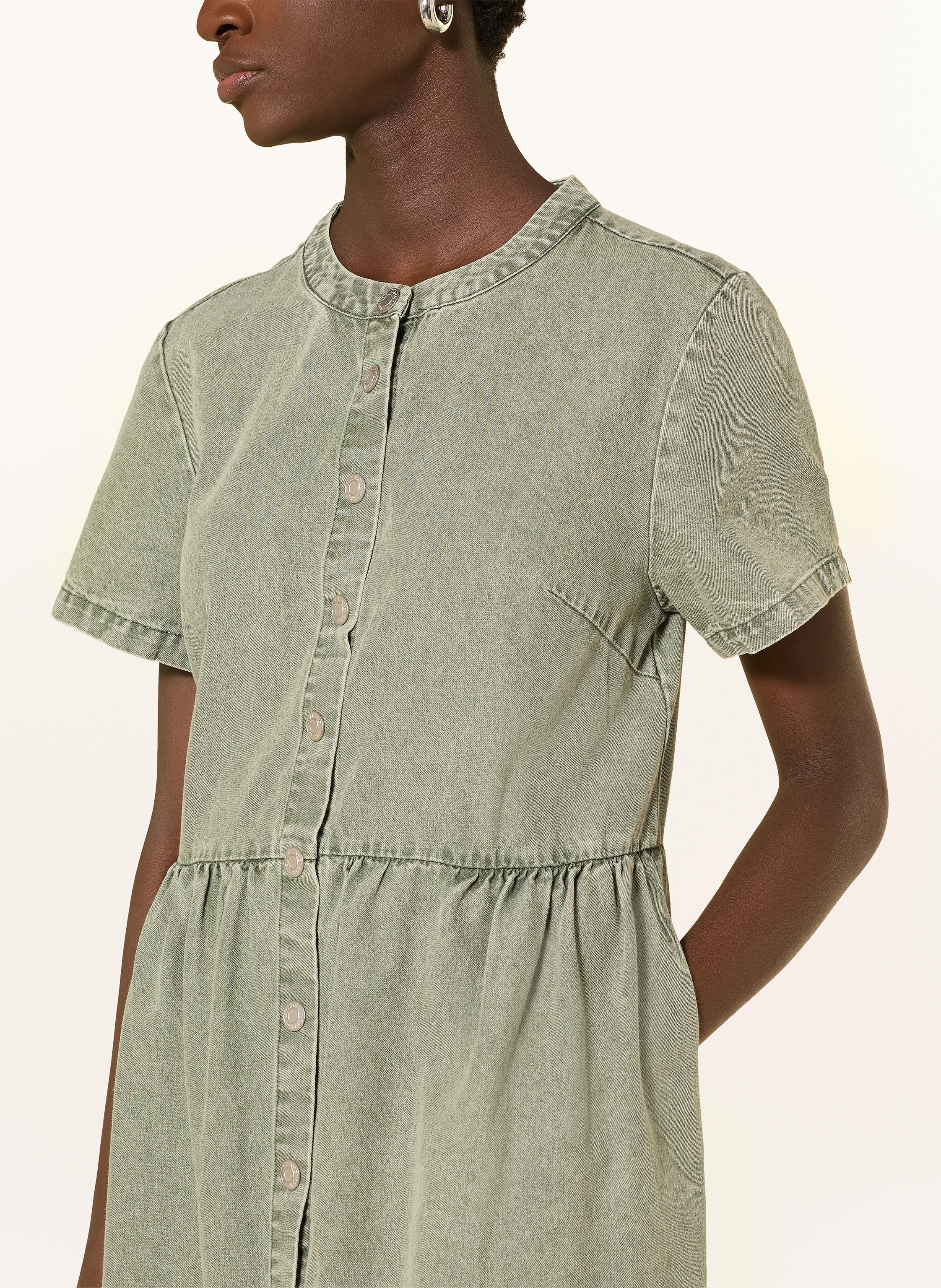 Thumbnail - Lollys Laundry Kleid Aliyall In Jeansoptik gruen