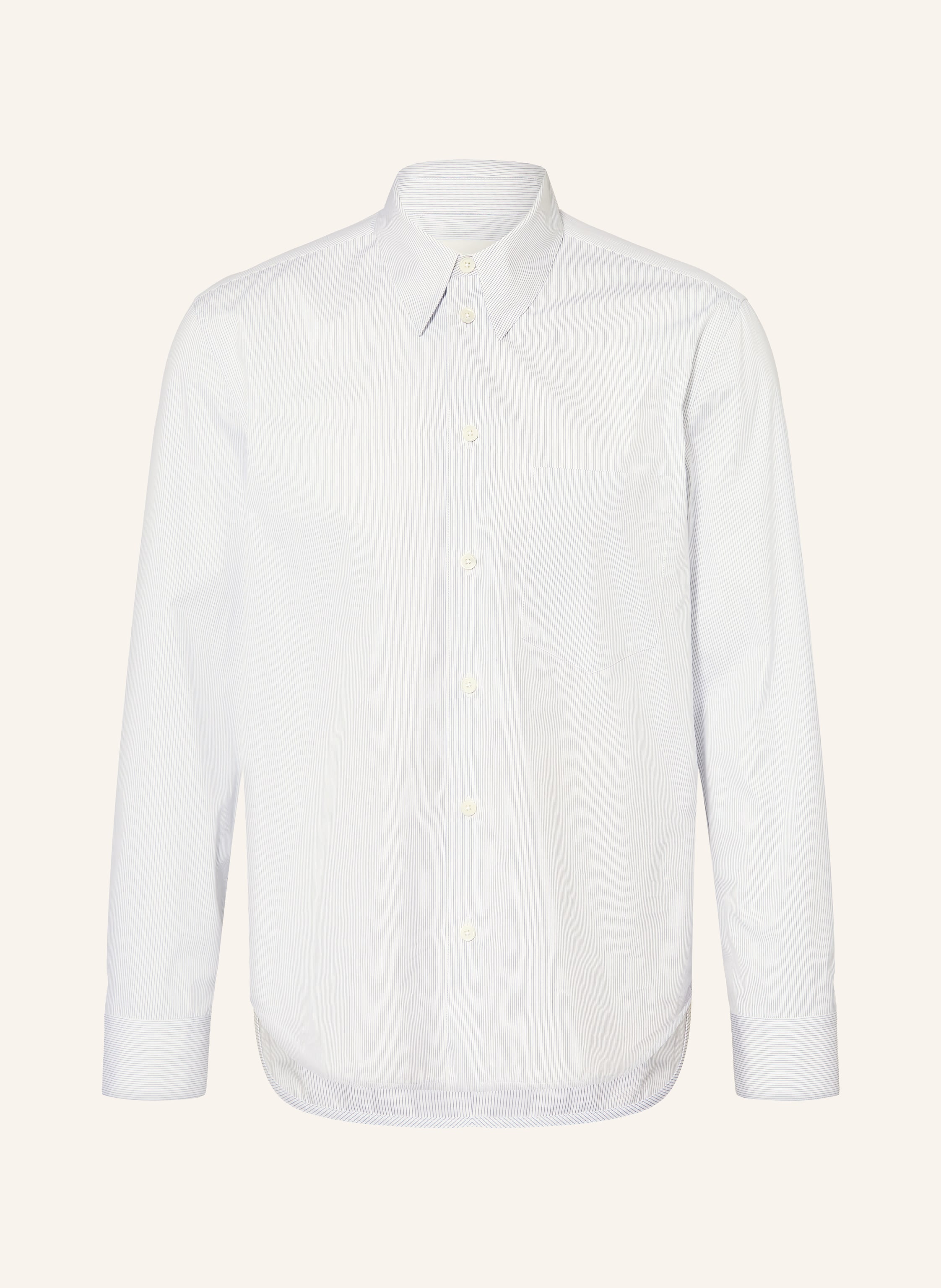 Jil Sander Jil Sander Hemd Relaxed Fit beige in ECRU / DUNKELBLAU