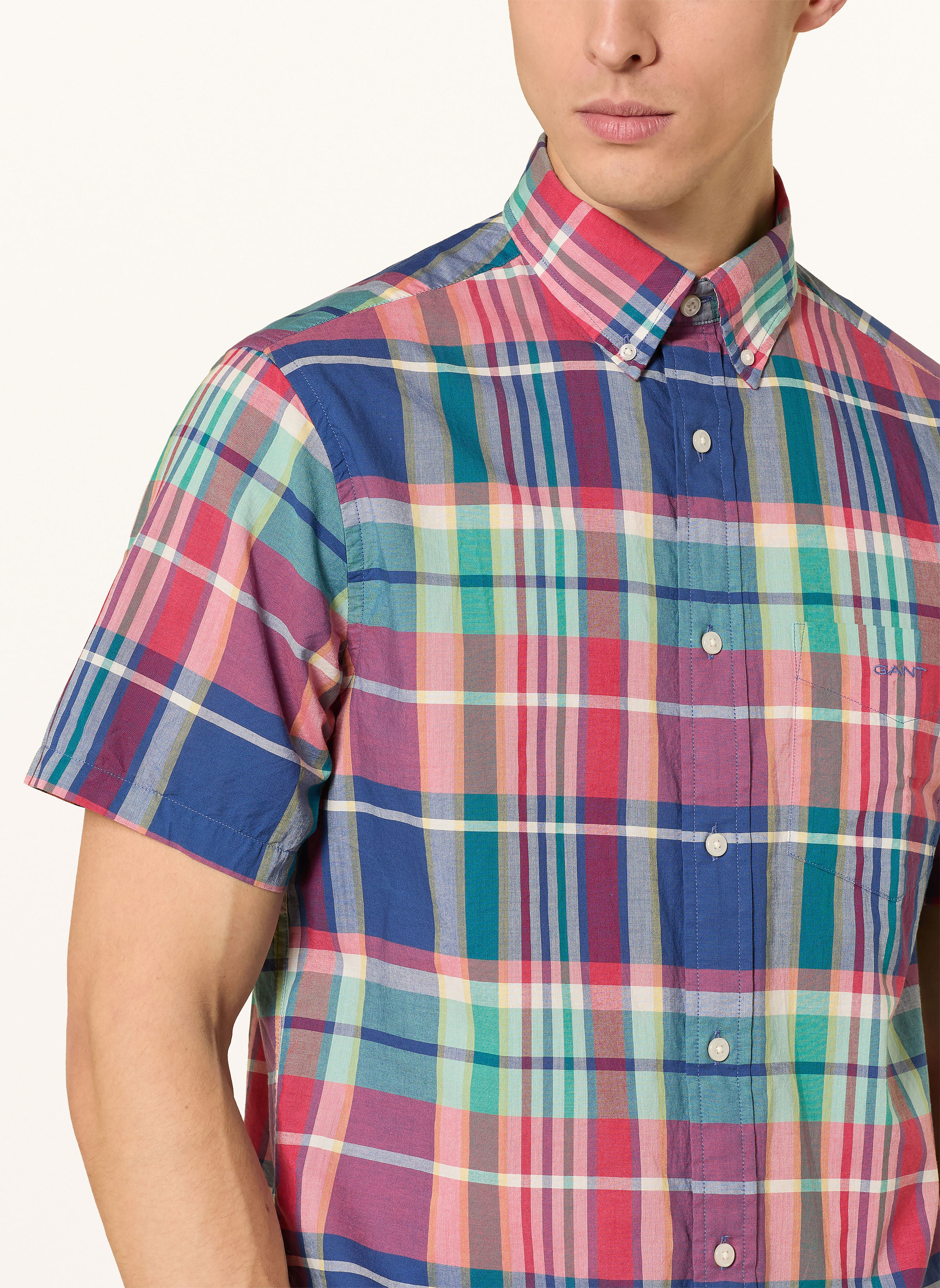 Thumbnail - Gant Kurzarm-Hemd Regular Fit rot