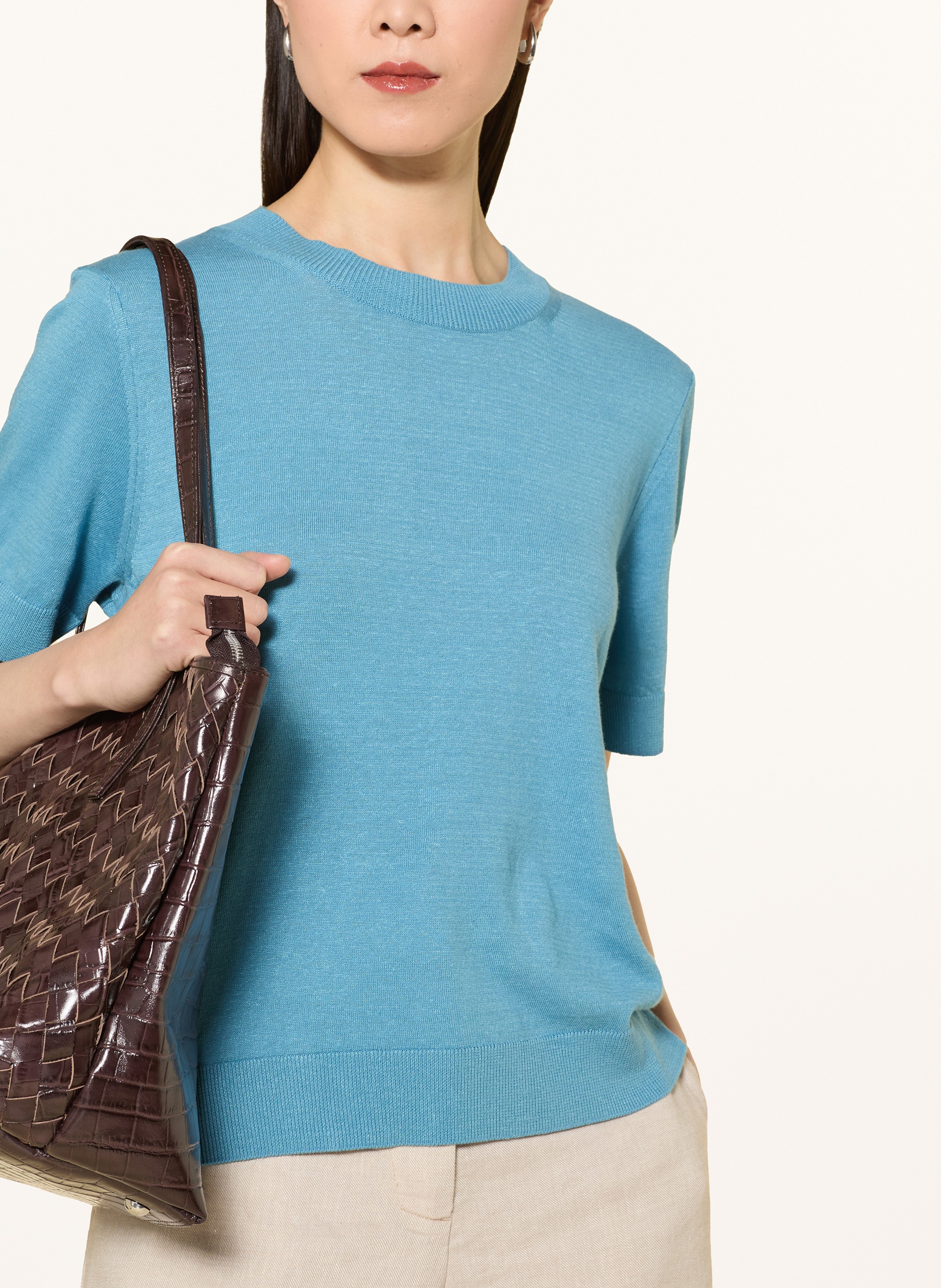 Thumbnail - Maerz Muenchen Strickshirt Mit Leinen blau