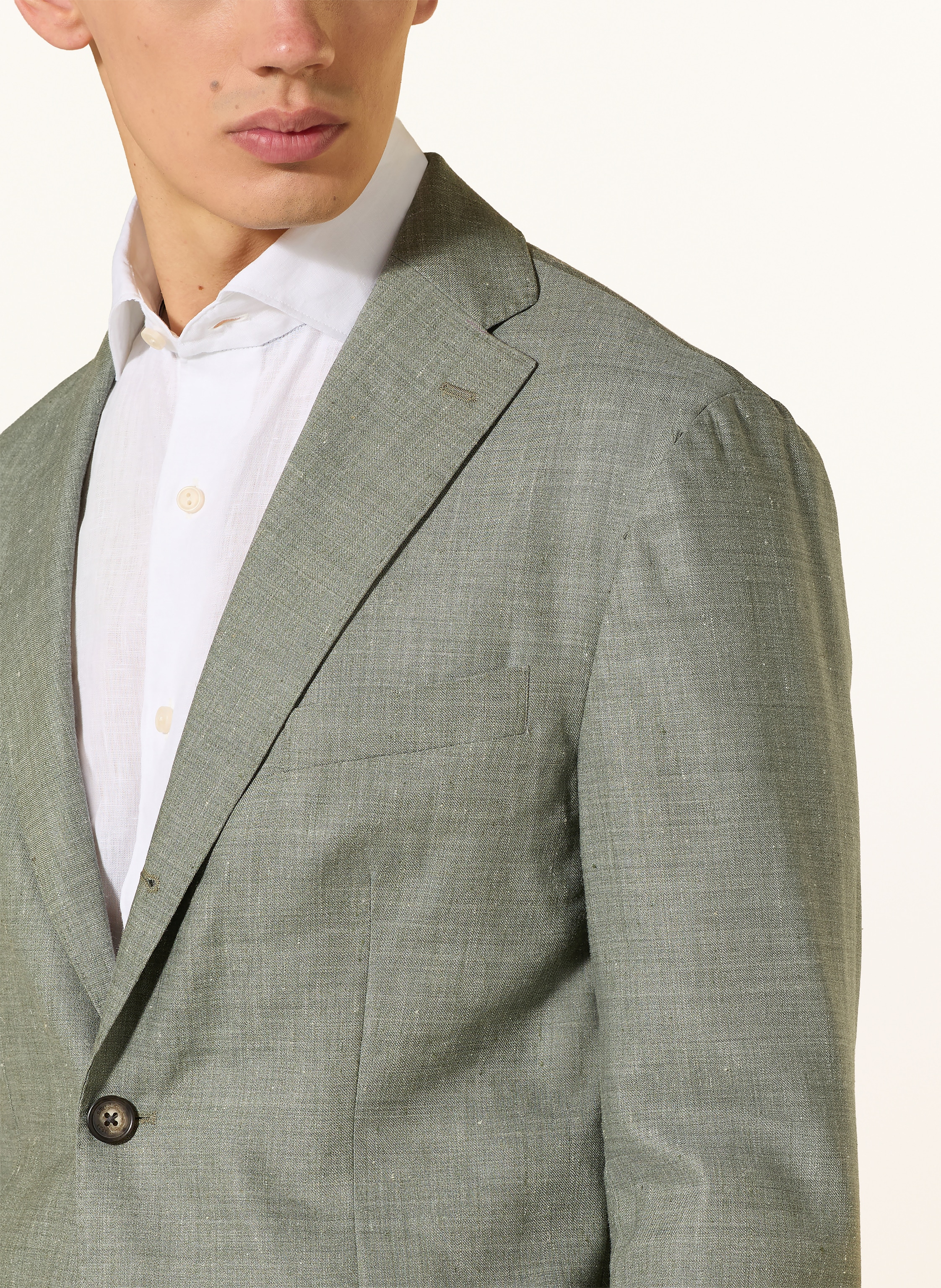 Thumbnail - Eton Sakko Regular Fit Mit Leinen gruen