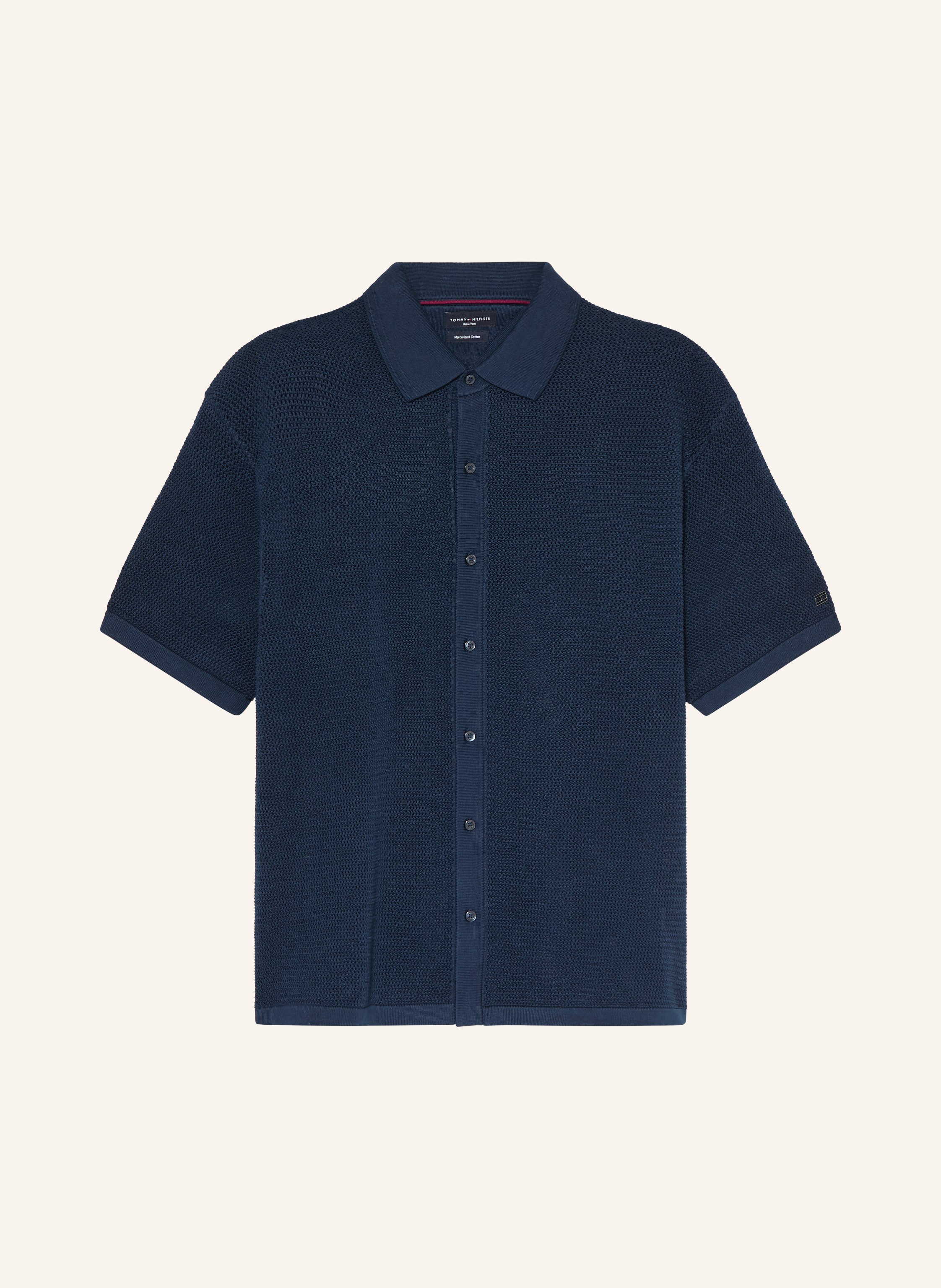 Tommy Hilfiger Strickhemd Relaxed Fit blau