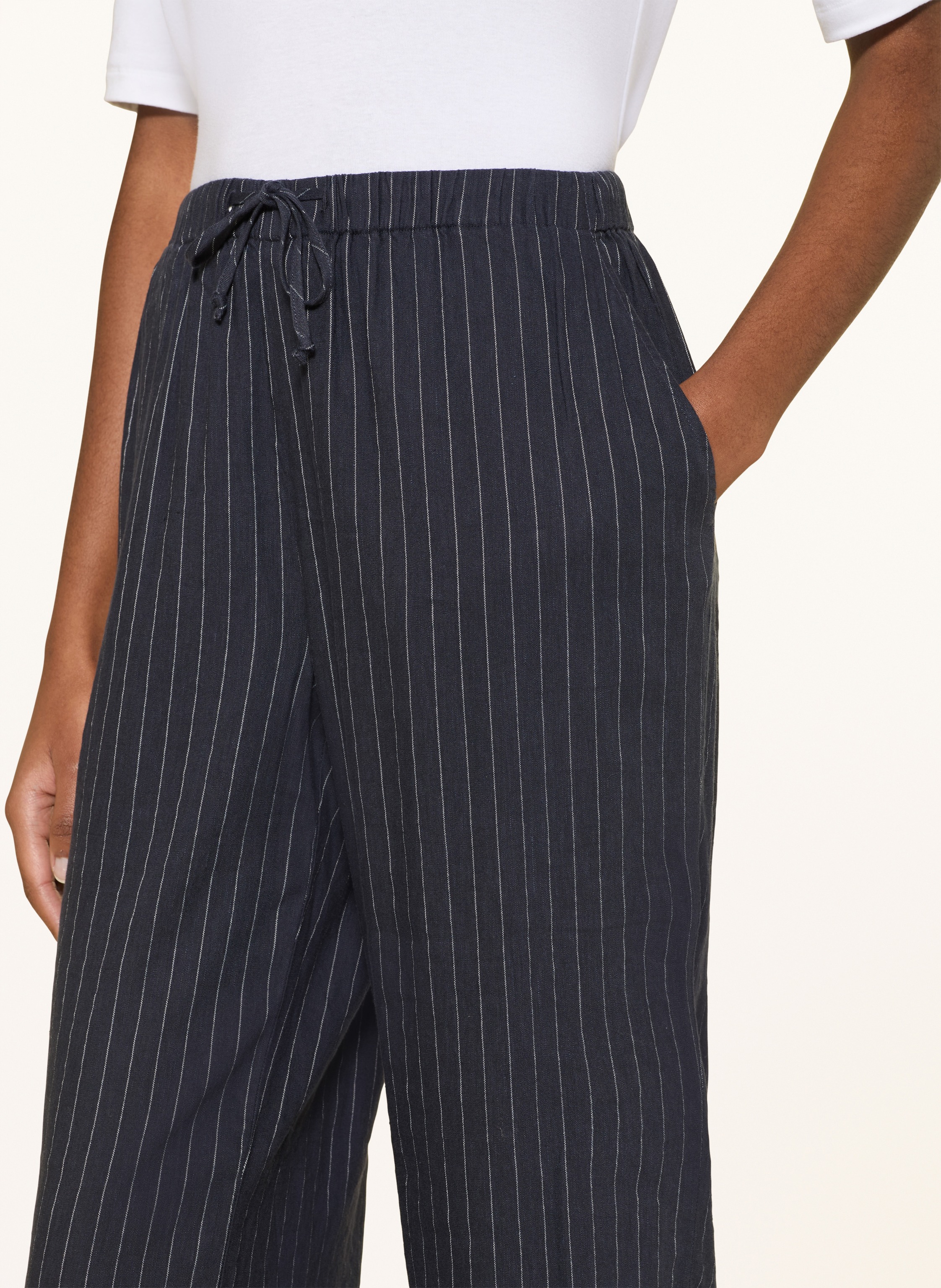 Thumbnail - Juvia Marlenehose Mit Leinen blau