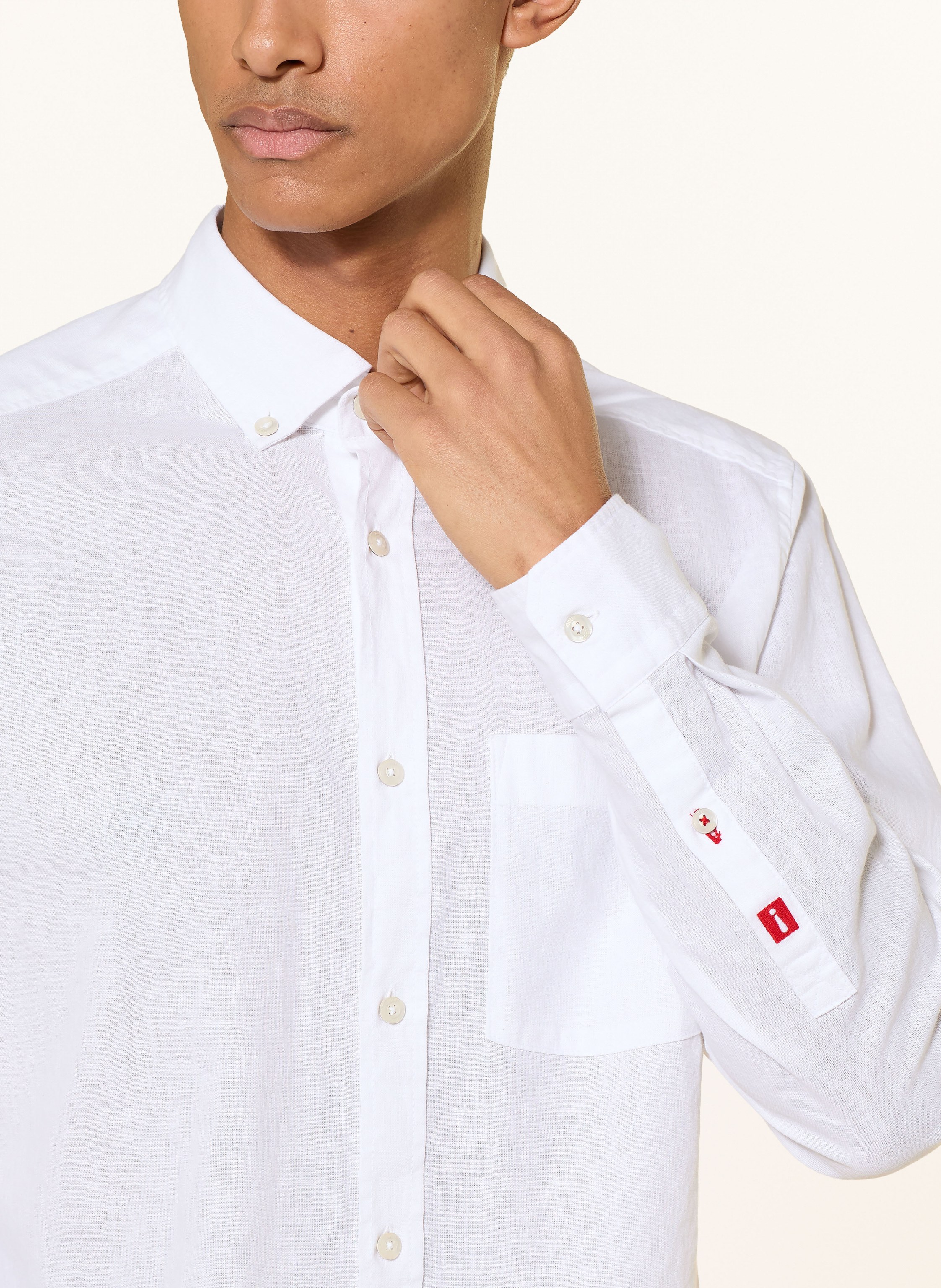 Thumbnail - Joop! Jeans Hemd Hali Regular Fit Mit Leinen weiss