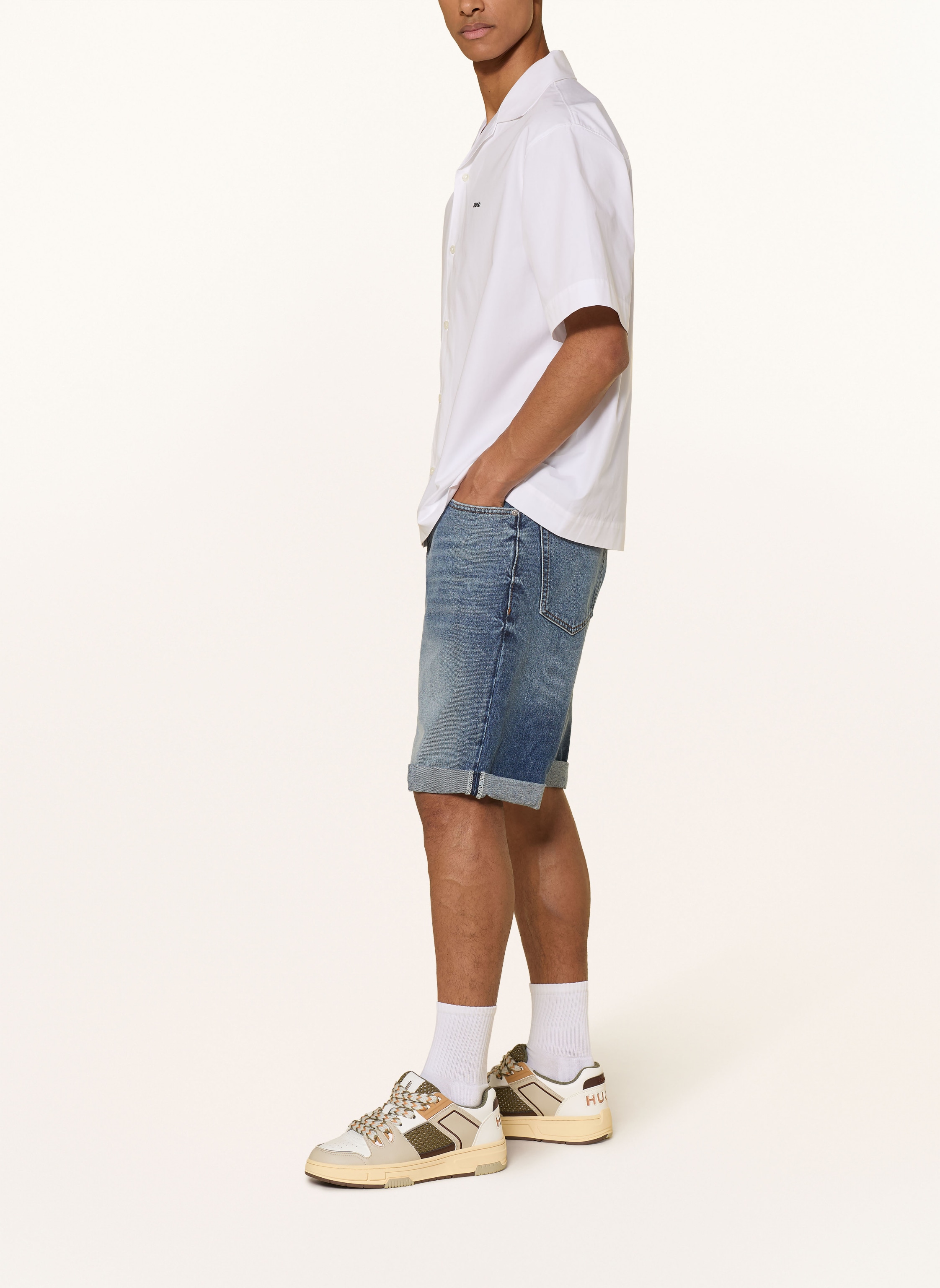 Thumbnail - Hugo Jeansshorts Hugo 838/S blau