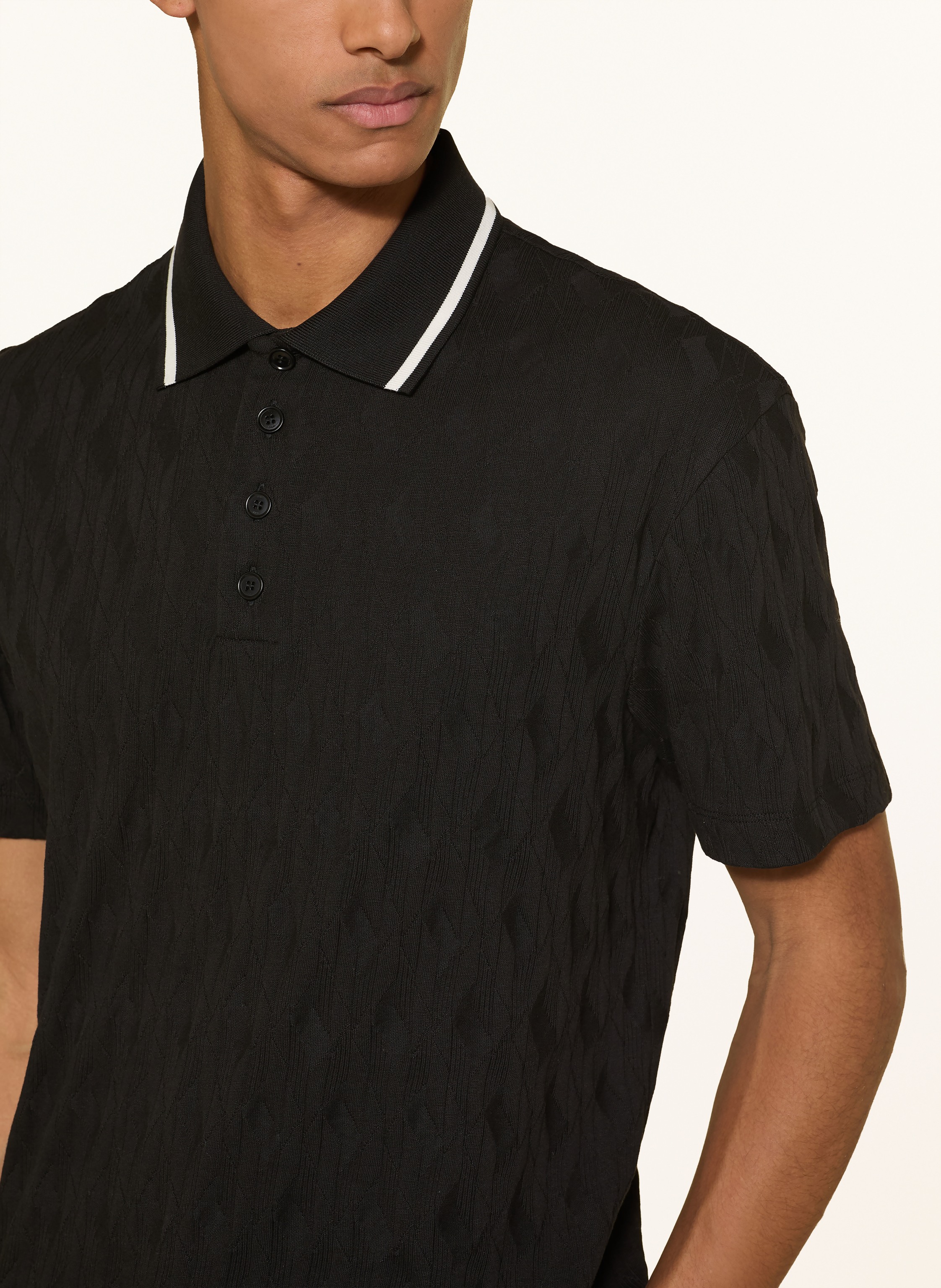 Thumbnail - Hugo Jersey-Poloshirt Dunik schwarz