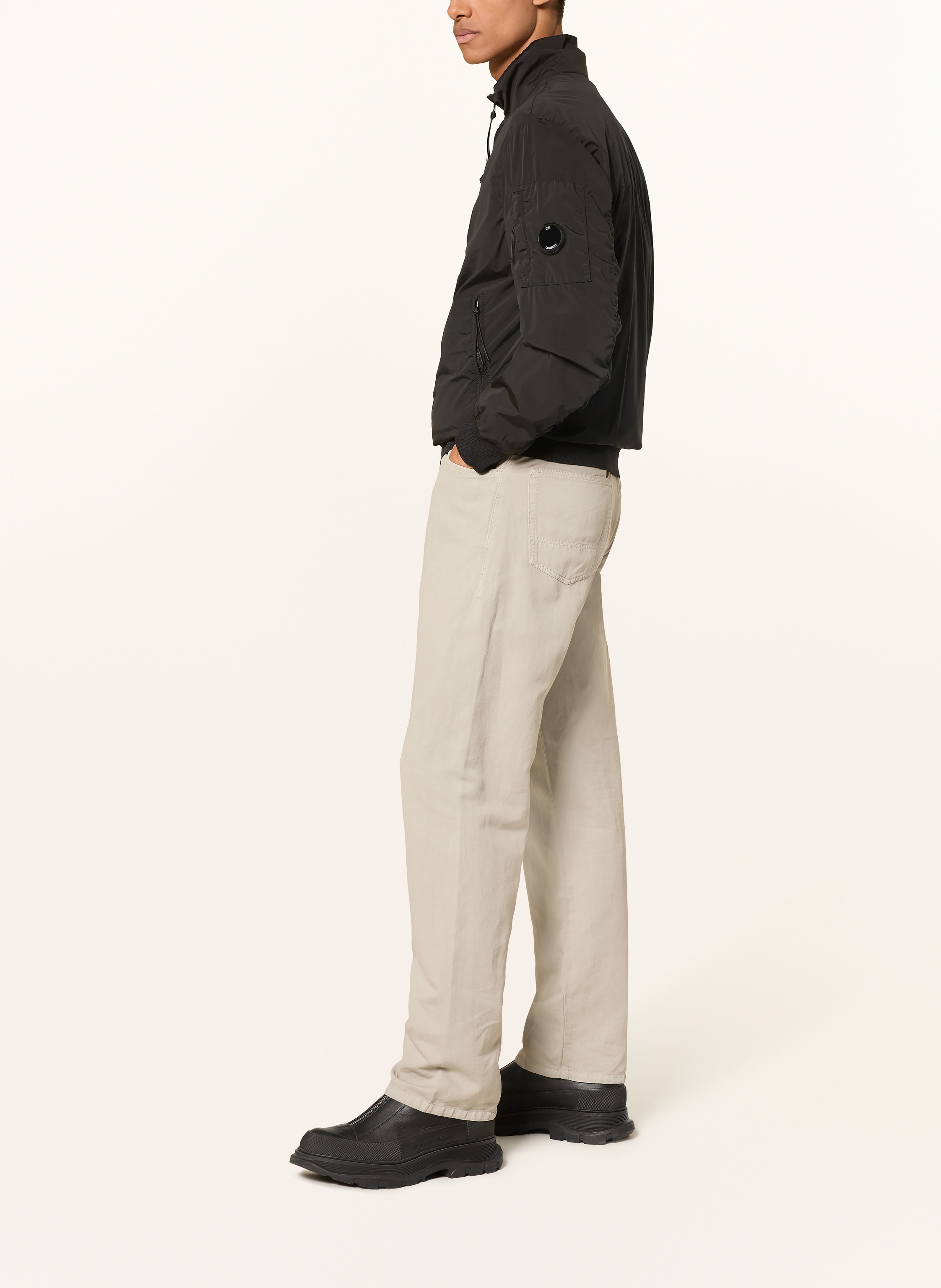 Thumbnail - C.P. Company Hose Regular Fit Mit Leinen grau