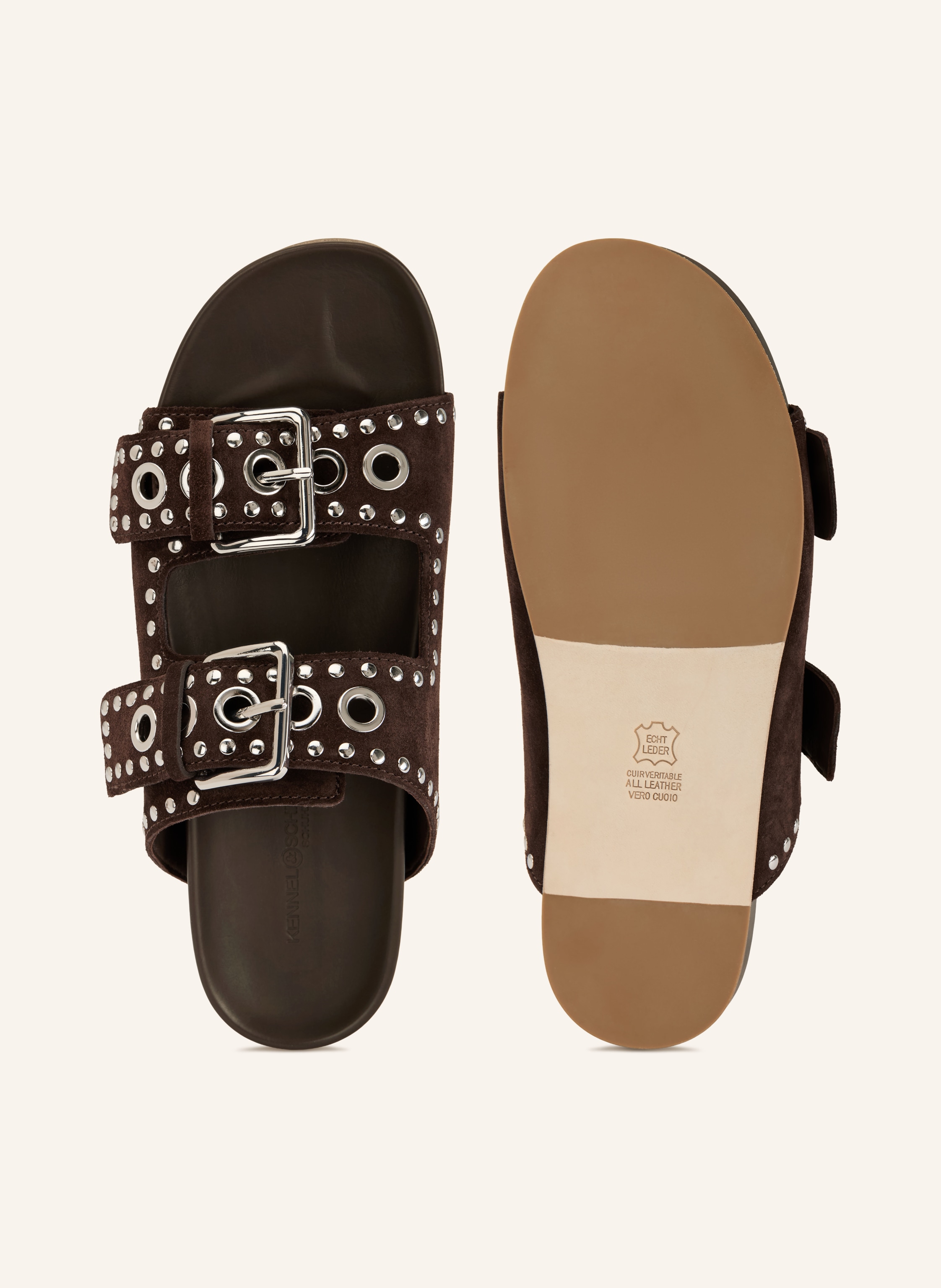 Thumbnail - Kennel & Schmenger Pantoletten Love Mit Nieten braun