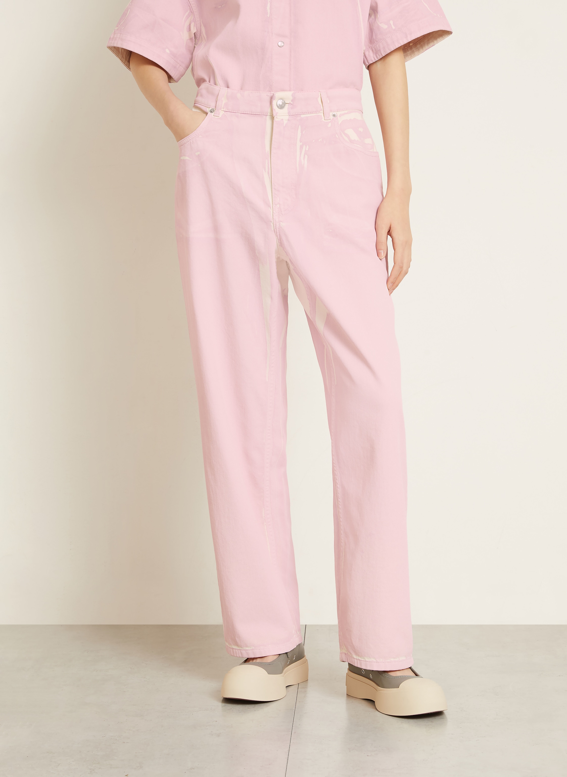 Thumbnail - Marni Wide Leg Jeans rosa