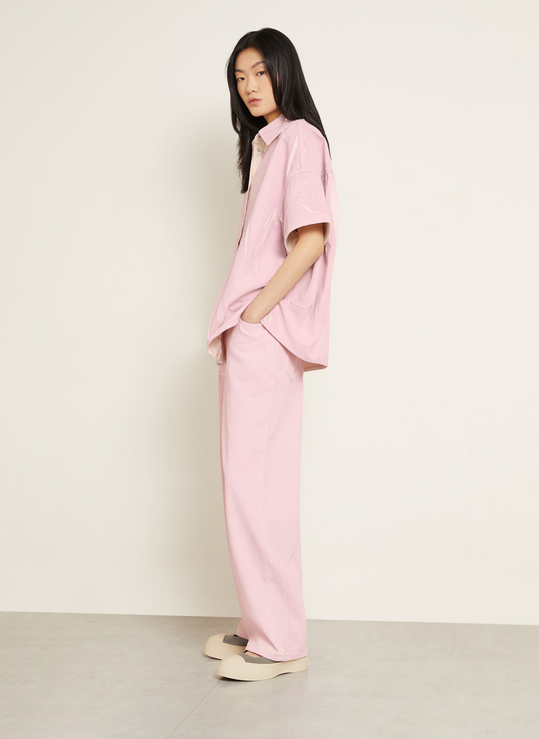 Thumbnail - Marni Wide Leg Jeans rosa