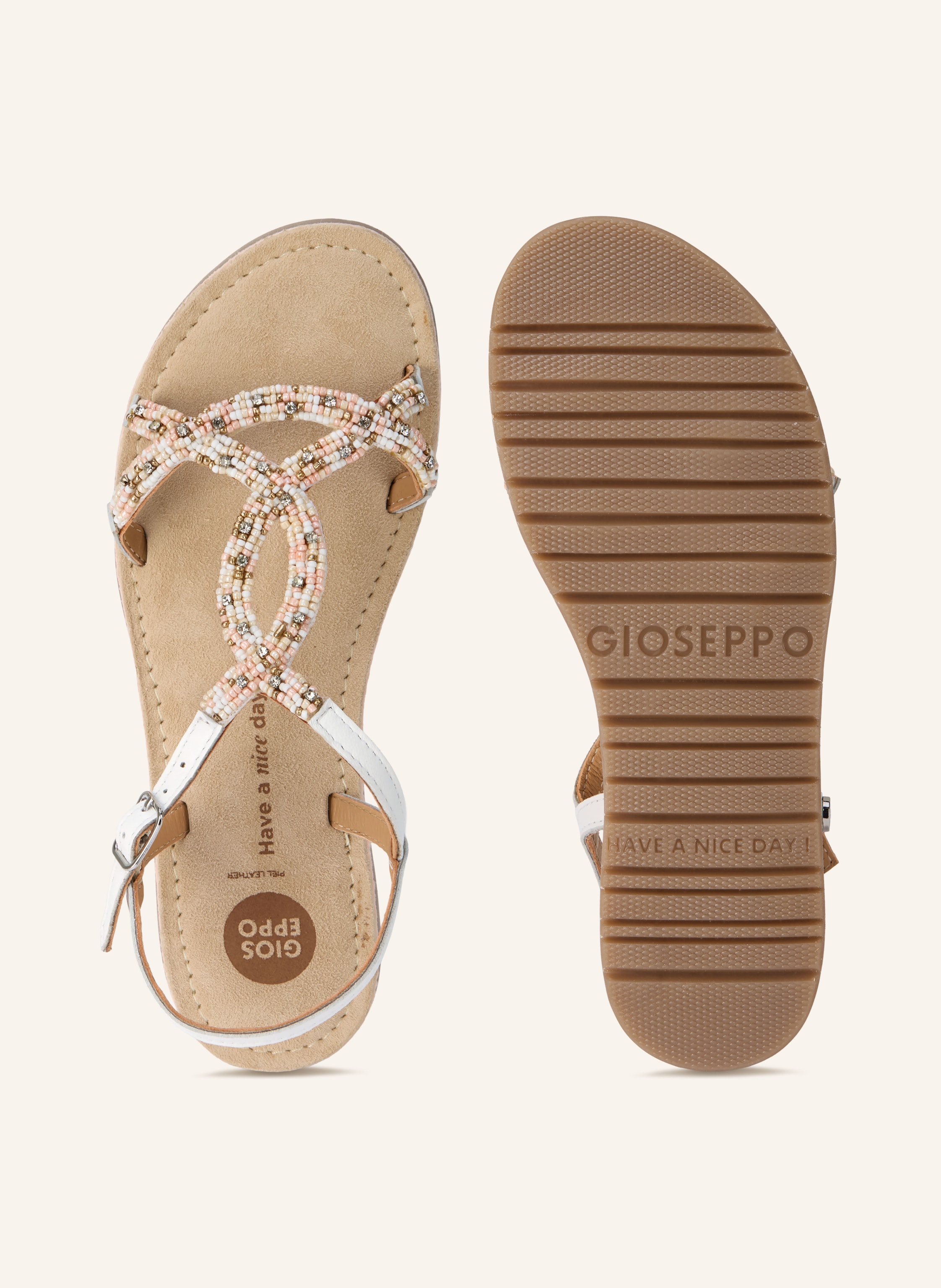 Thumbnail - Gioseppo Sandalen Baragoi Mit Schmuckperlen beige