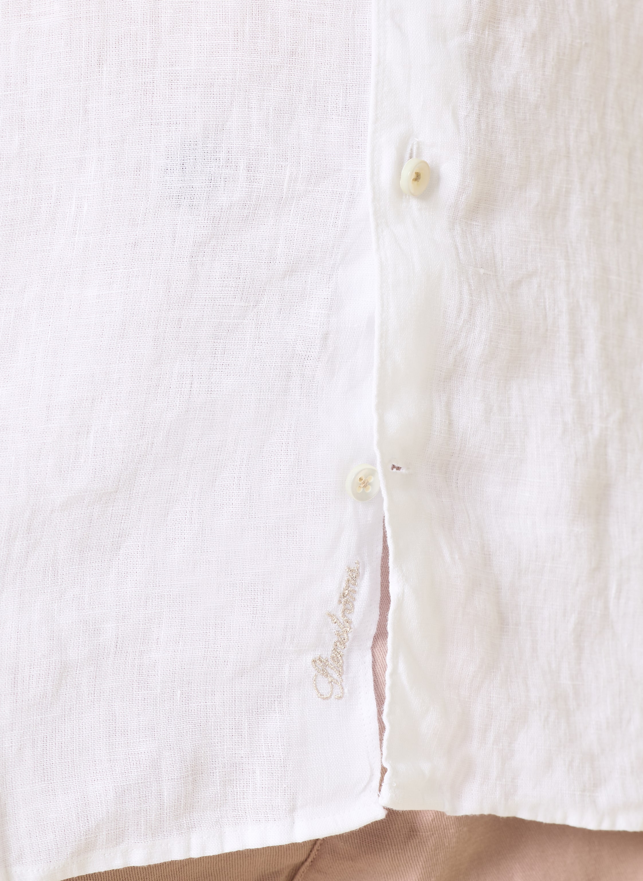 Thumbnail - Stenströms Leinenhemd Slimline Fit weiss