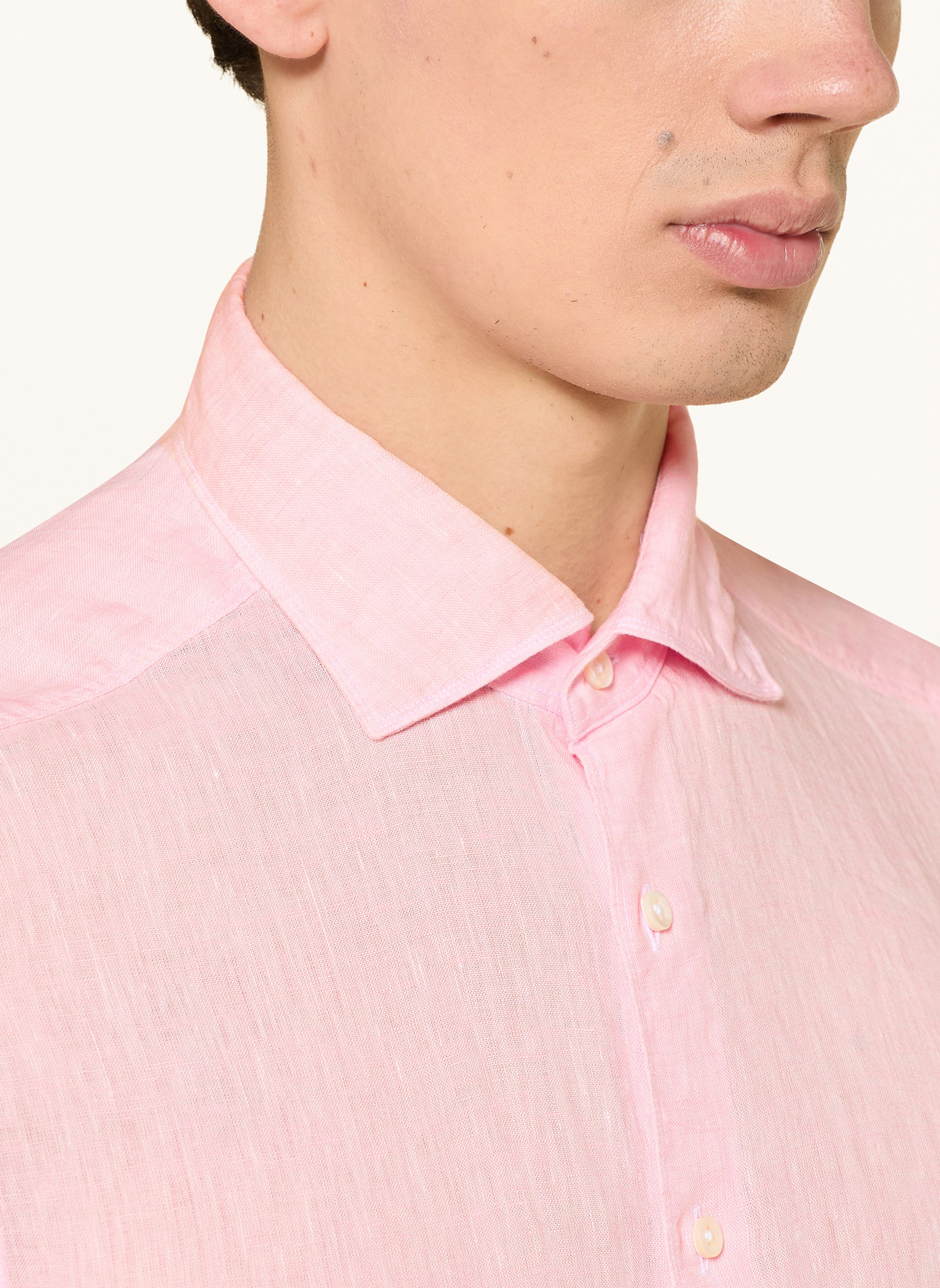 Thumbnail - Stenströms Leinenhemd Slimline Fit rosa