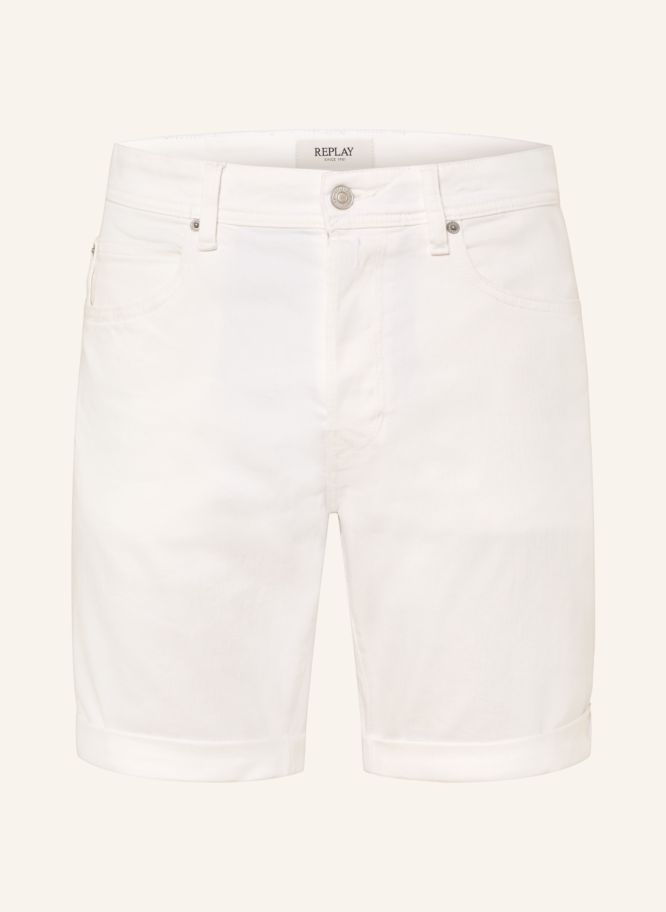 Replay Jeansshorts Rbj.981 Tapered Fit weiss