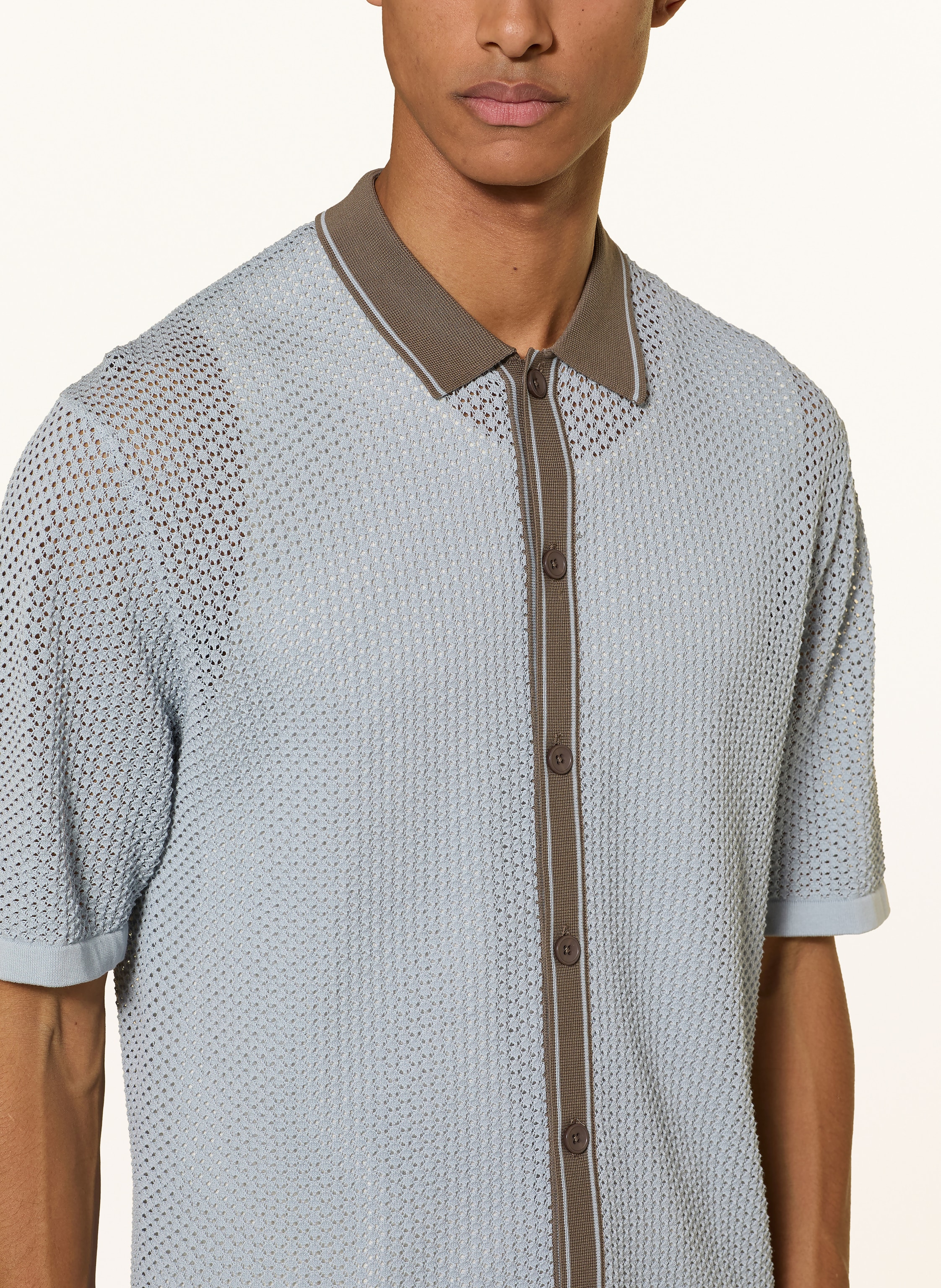 Thumbnail - Drykorn Strickhemd Dantte Relaxed Fit blau