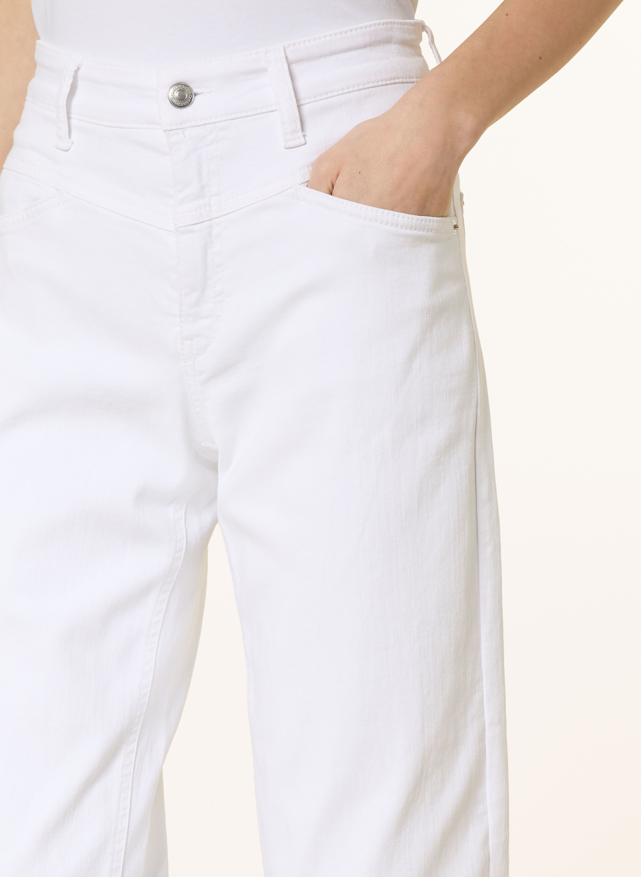 Thumbnail - Cambio Barrel Jeans Elin weiss