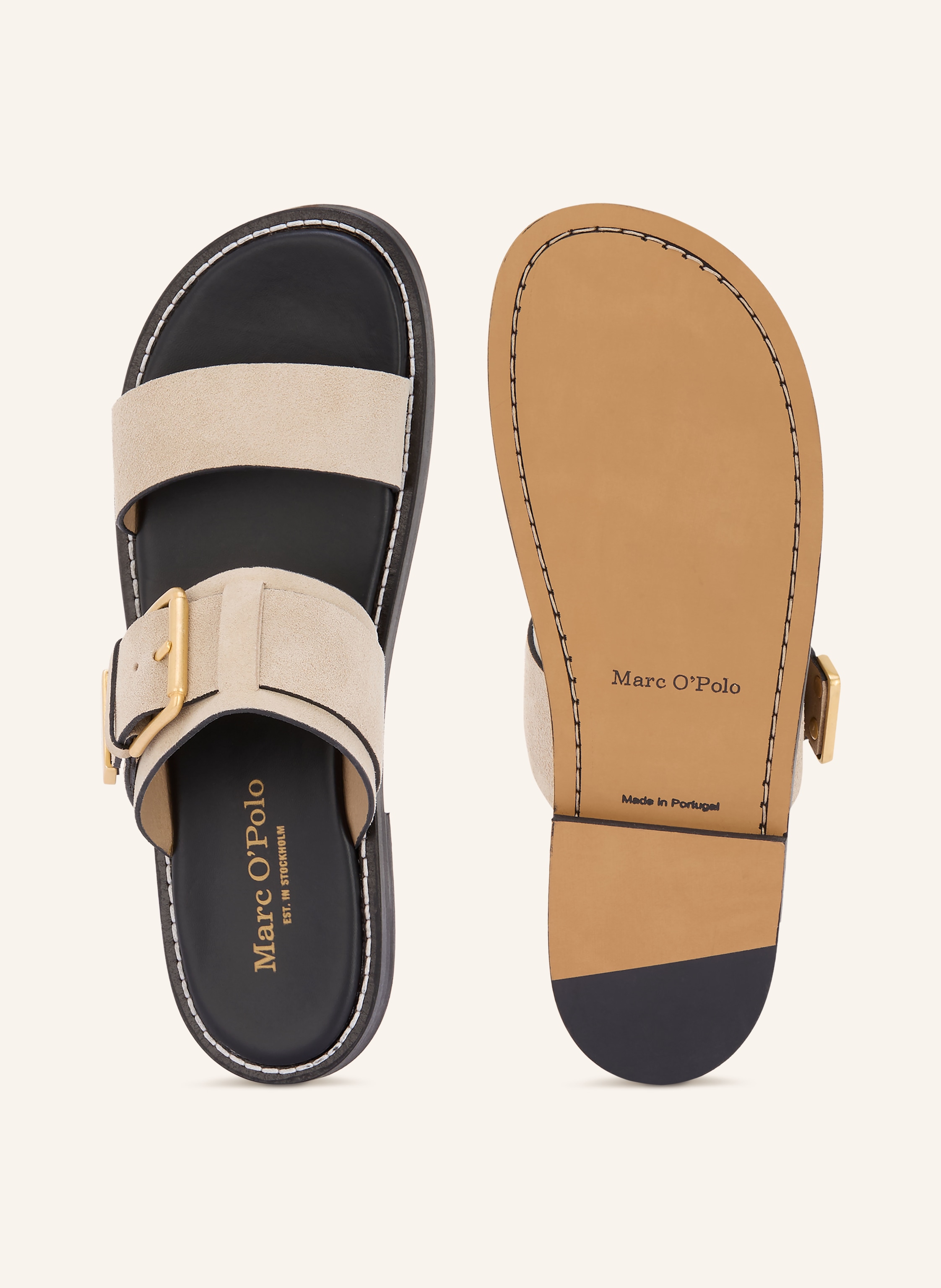 Thumbnail - Marc O'polo Pantoletten beige