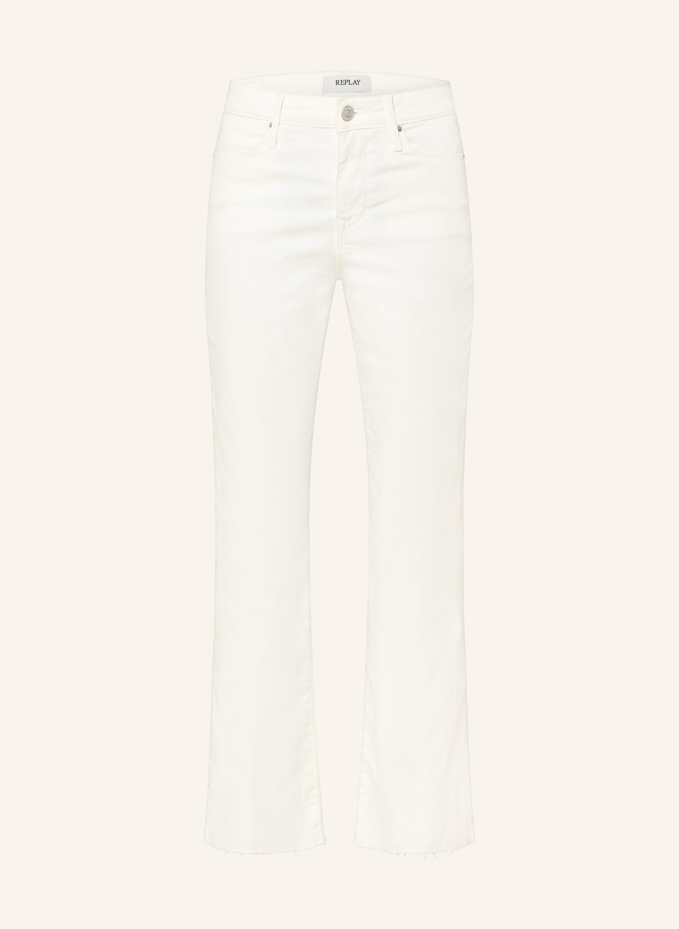 Replay Cropped Jeans Zolie weiss