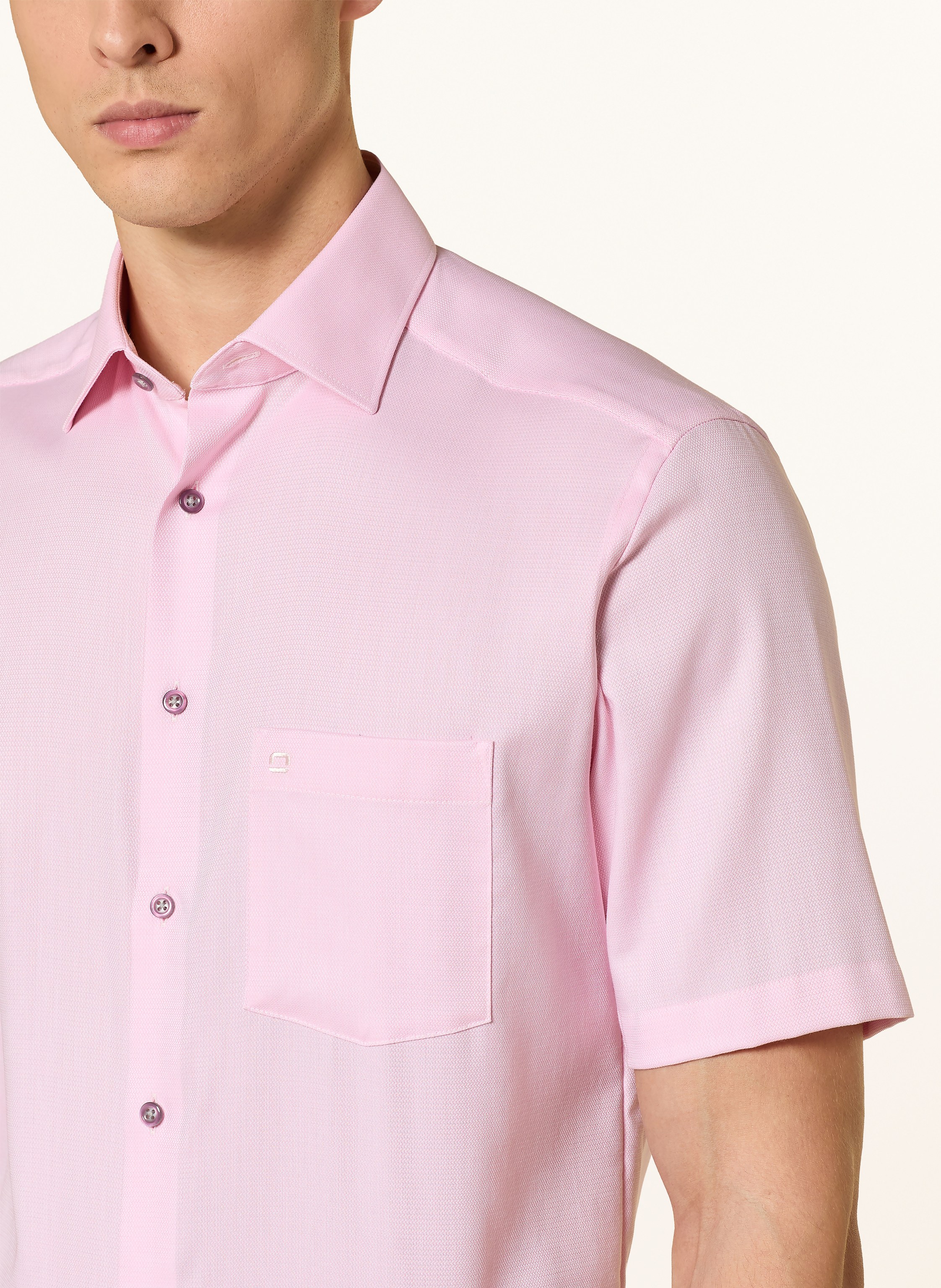 Thumbnail - Olymp Kurzarm-Hemd Luxor Modern Fit pink