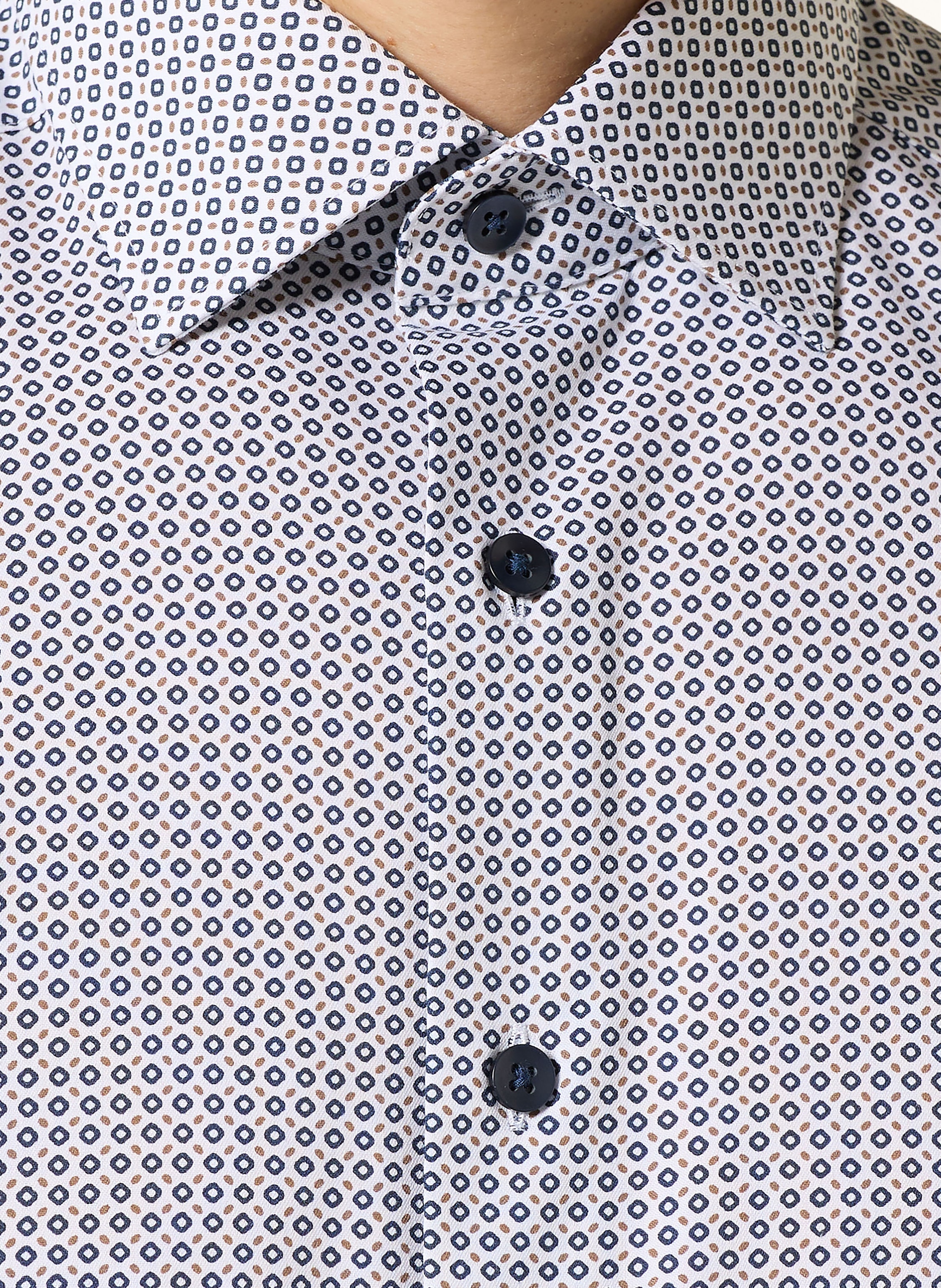 Thumbnail - Olymp Kurzarm-Hemd Luxor Comfort Fit braun