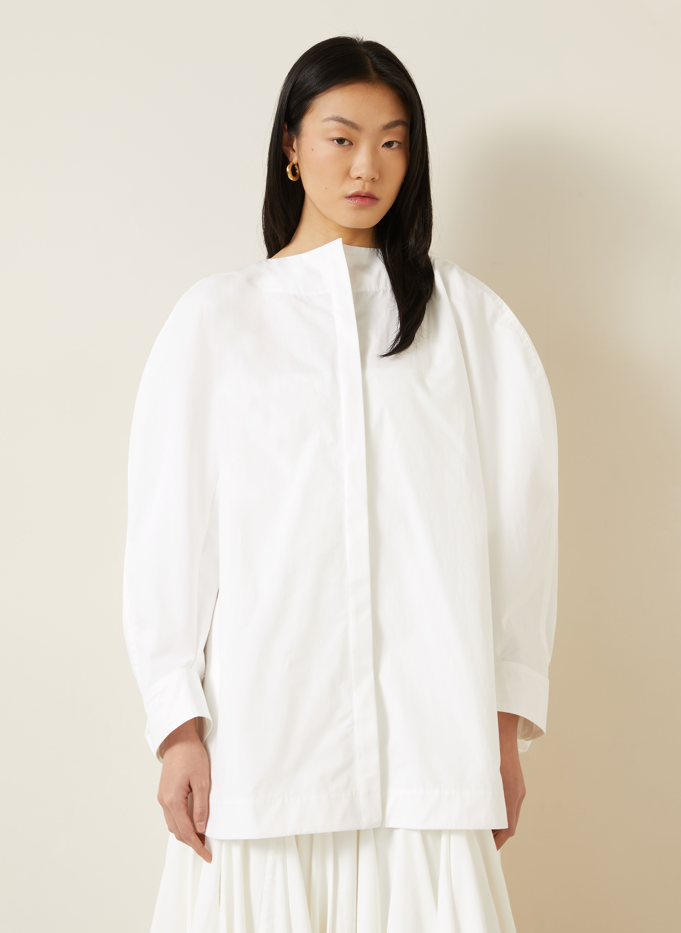 Thumbnail - Jacquemus Oversized-Bluse La Chemise Pittore weiss