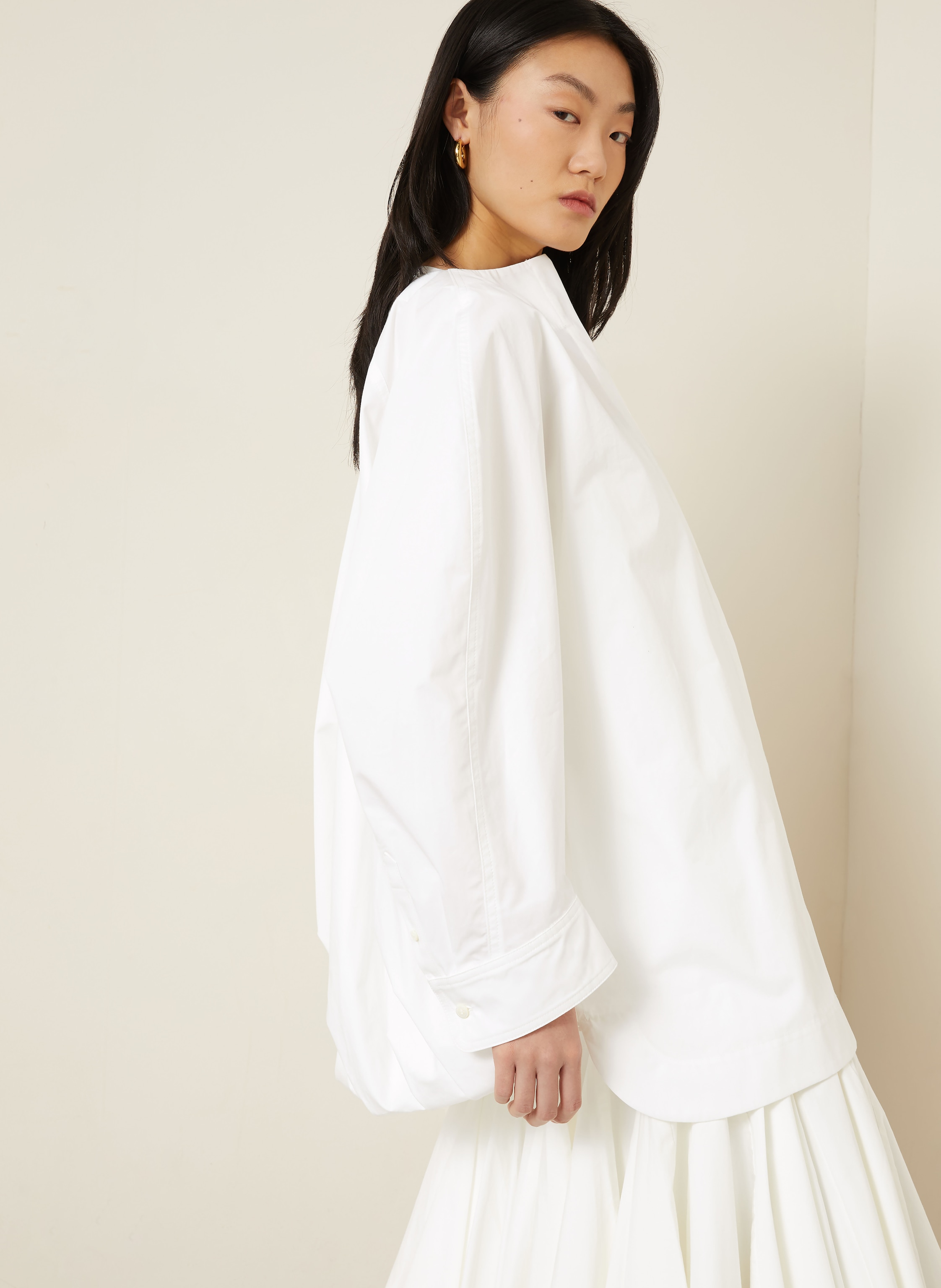 Thumbnail - Jacquemus Oversized-Bluse La Chemise Pittore weiss