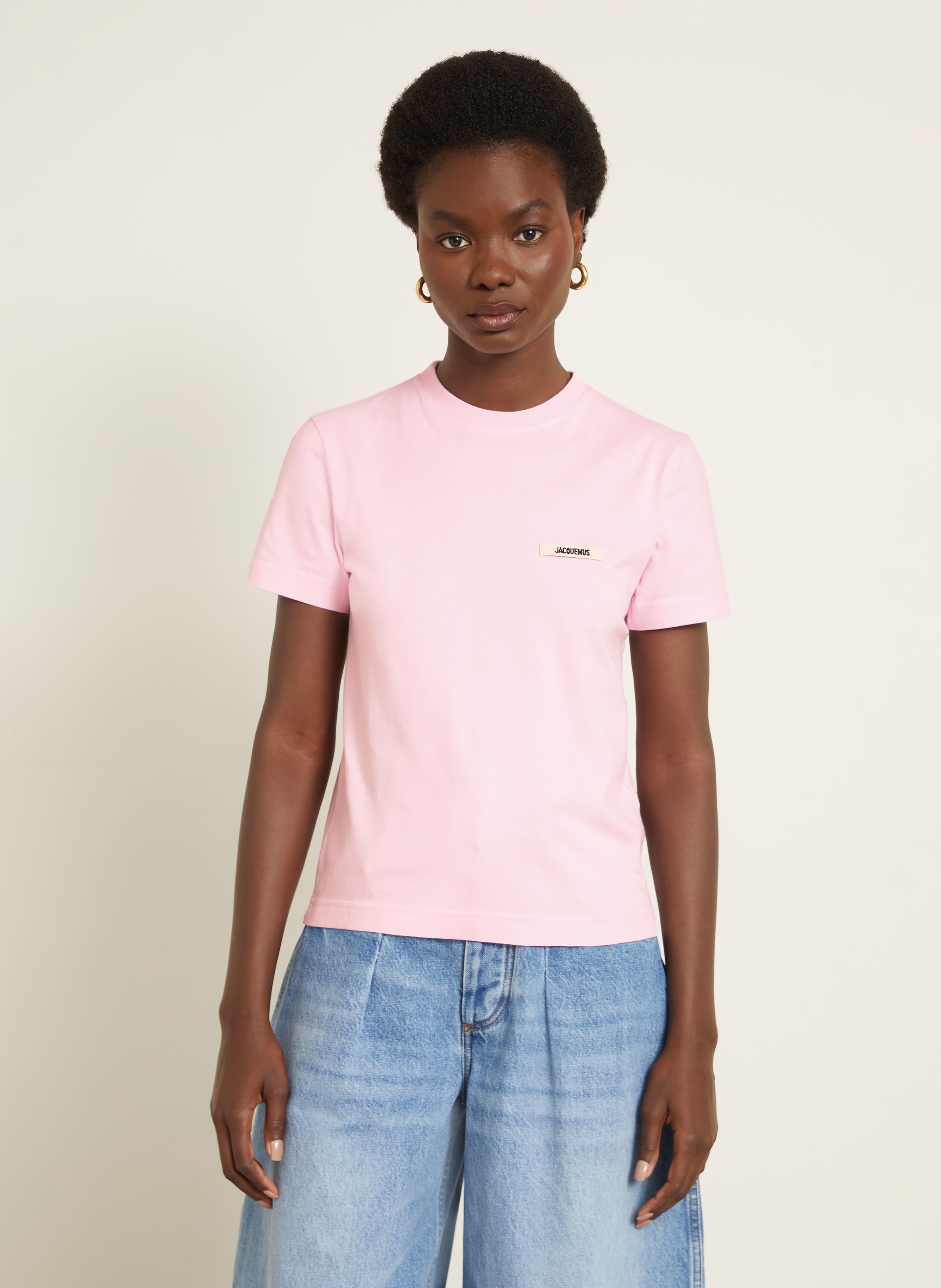 Thumbnail - Jacquemus T-Shirt Le T-Shirt Gros Grain pink