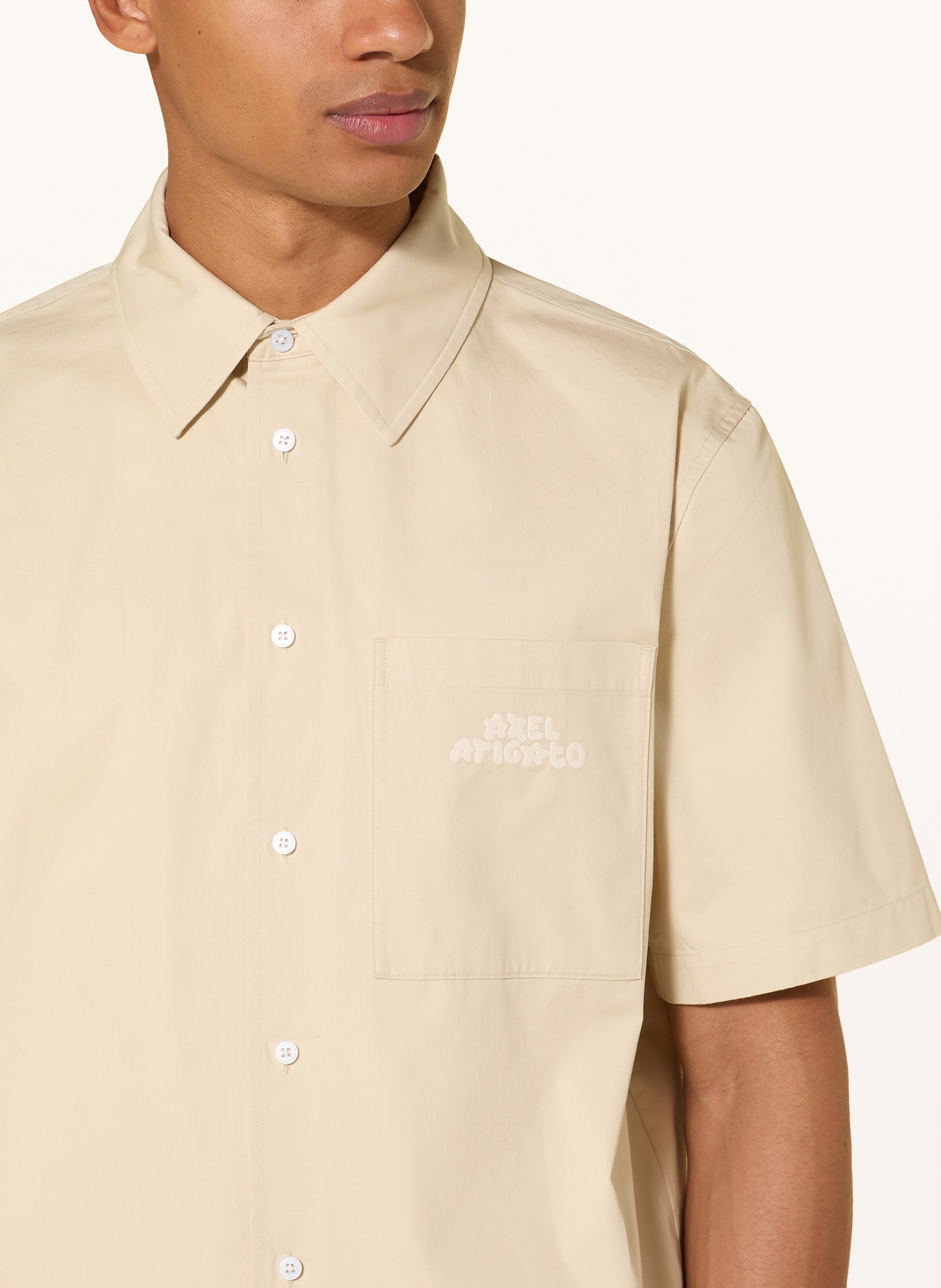Thumbnail - Axel Arigato Kurzarm-Hemd Drew Comfort Fit beige