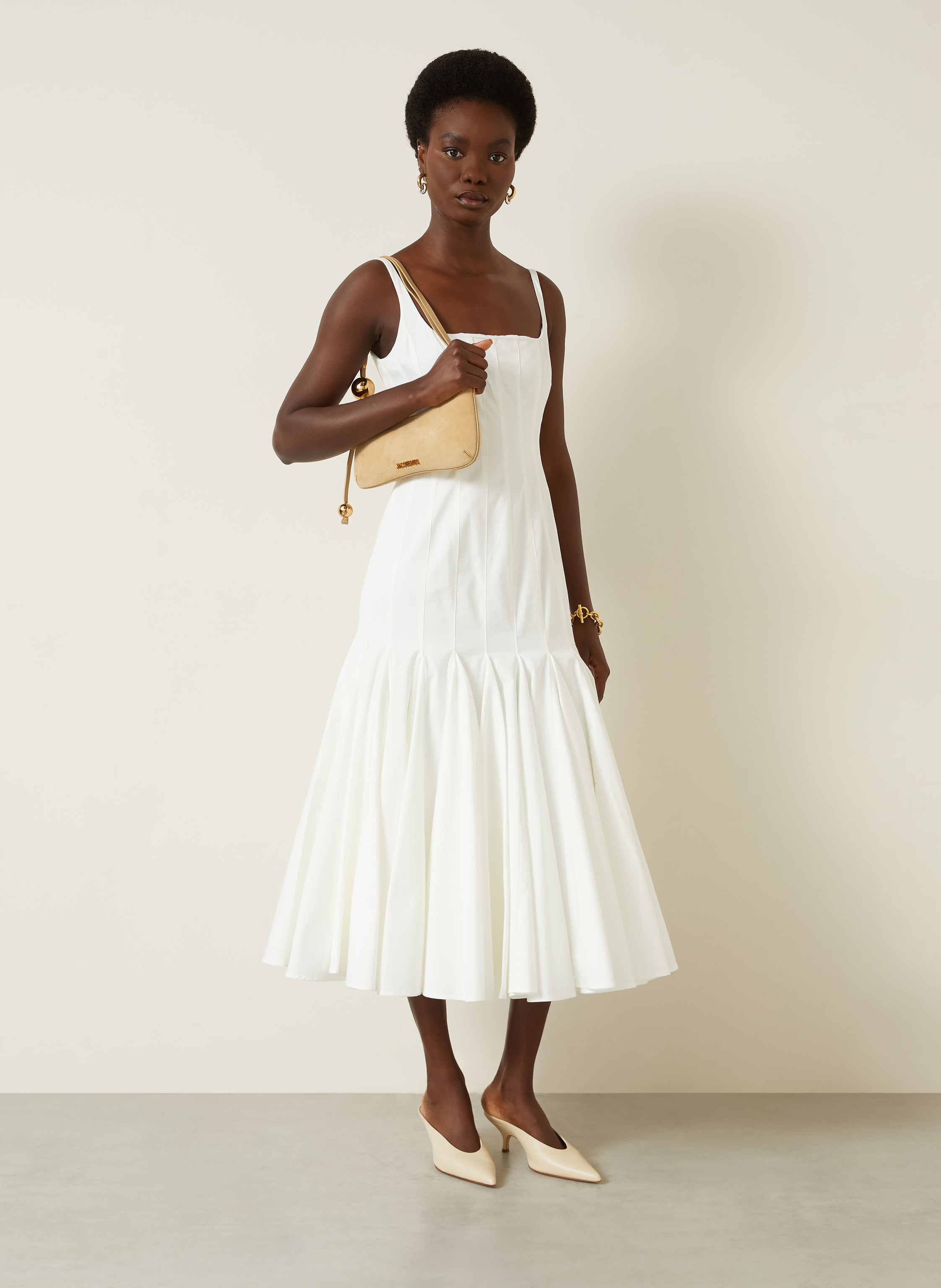 Thumbnail - Jacquemus Schultertasche Le Bisou Perle beige