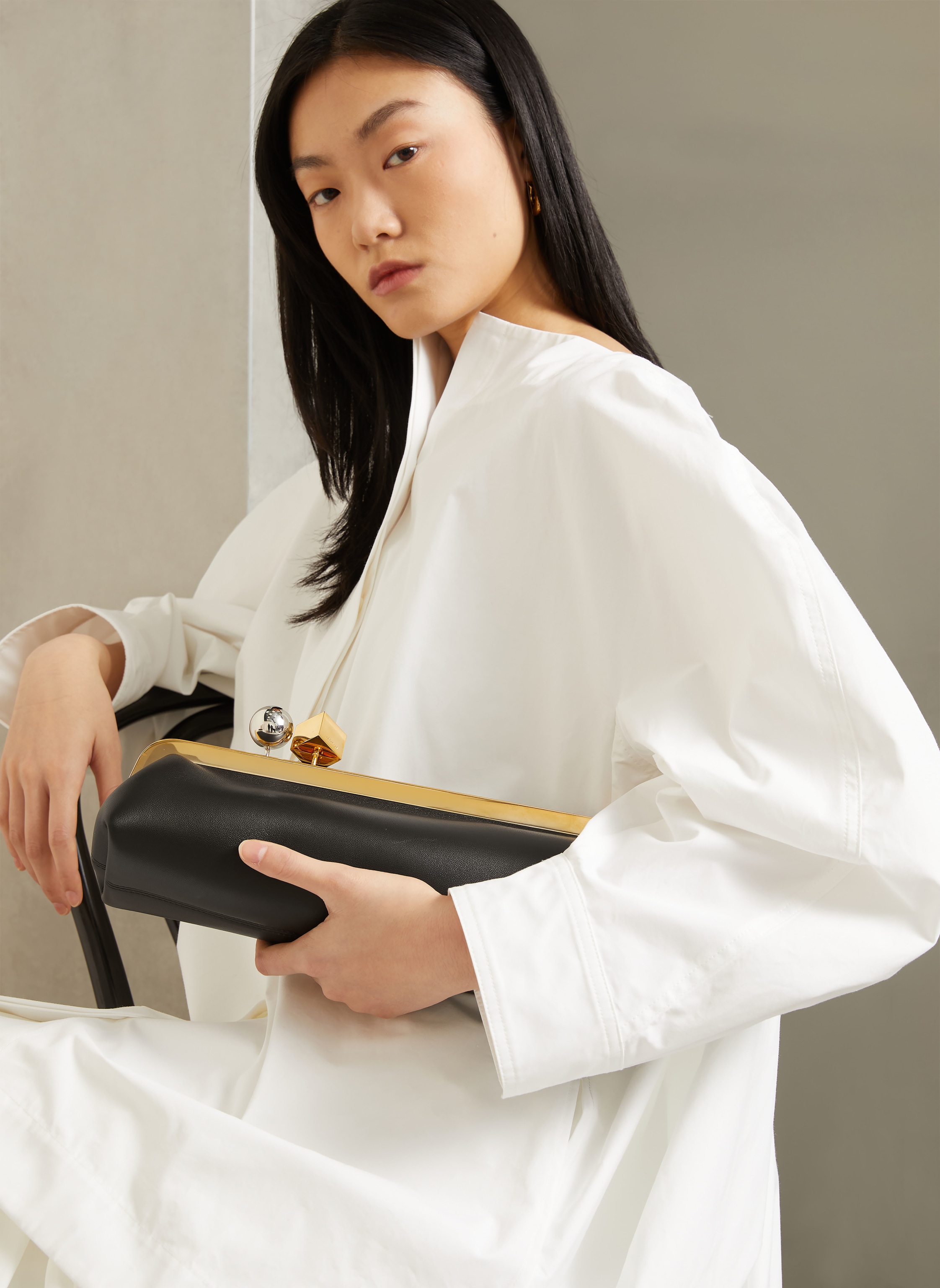 Thumbnail - Jacquemus Clutch La Pochette Salon schwarz