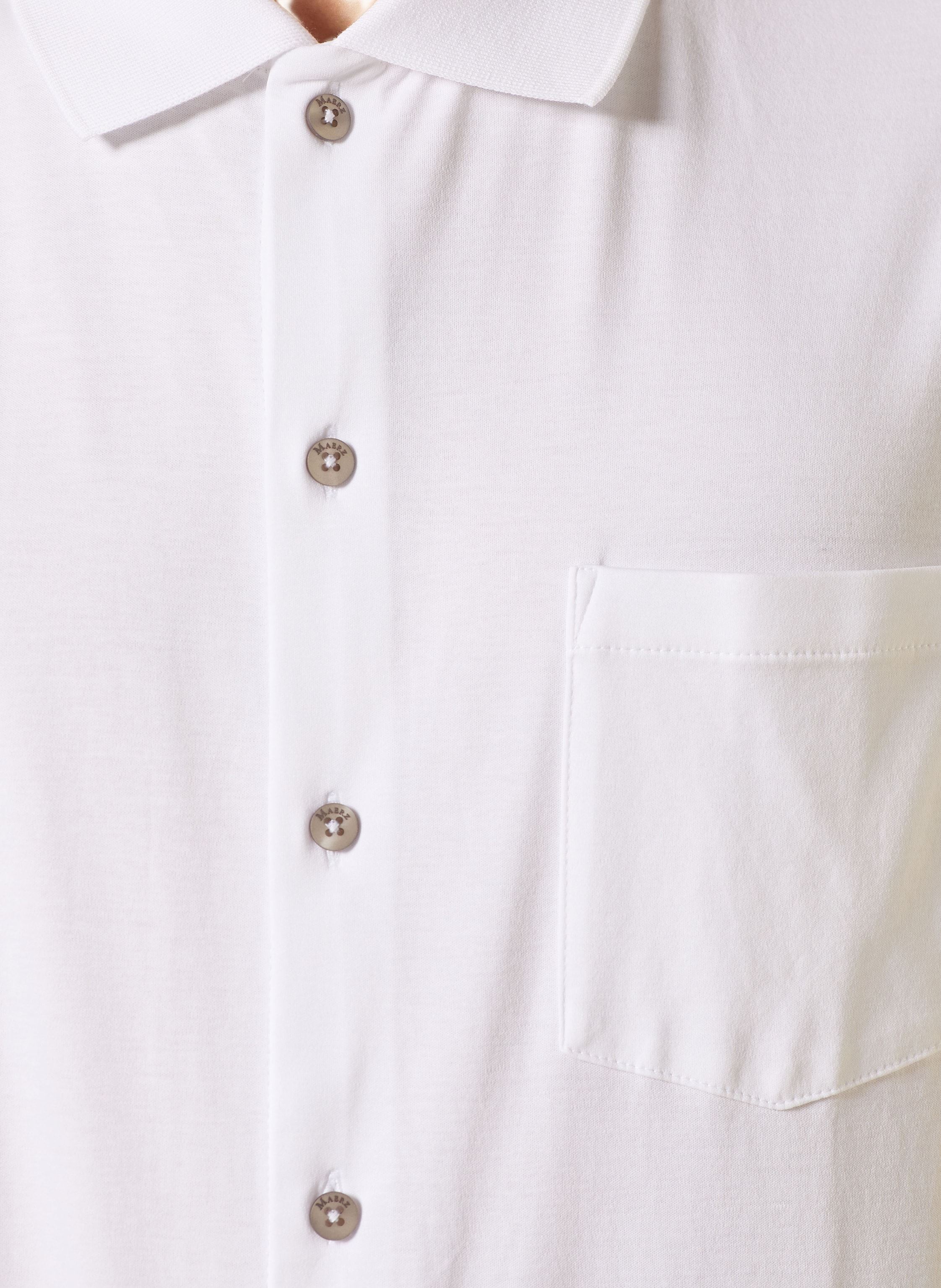 Thumbnail - Maerz Muenchen Kurzarm-Hemd Regular Fit Aus Jersey weiss